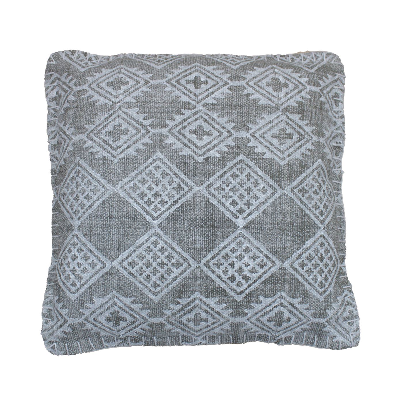 Besra Pillow, Cotton, Printed, Khaki,