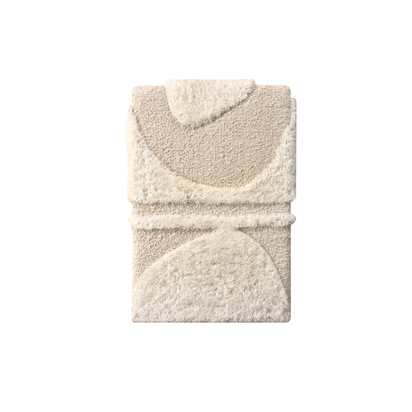 ELINE WALL ART AND GILLAIN WALL ART - IVORY - HAND WOVEN / OVER TUFTED - WOOL & MDF