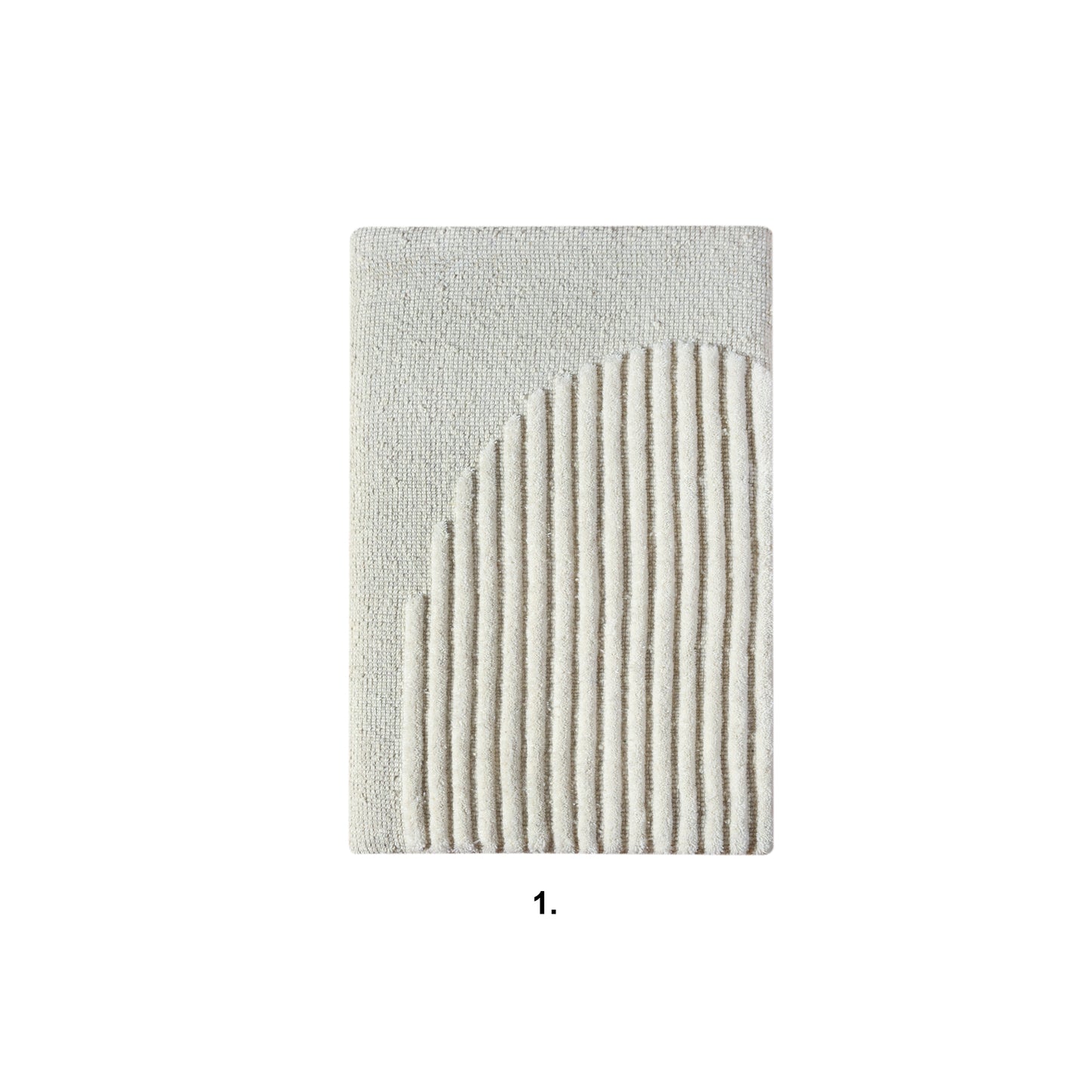 AARTEEN WALL ART AND WETTERIN WALL ART - IVORY - HAND WOVEN / OVER TUFTED - WOOL & MDF