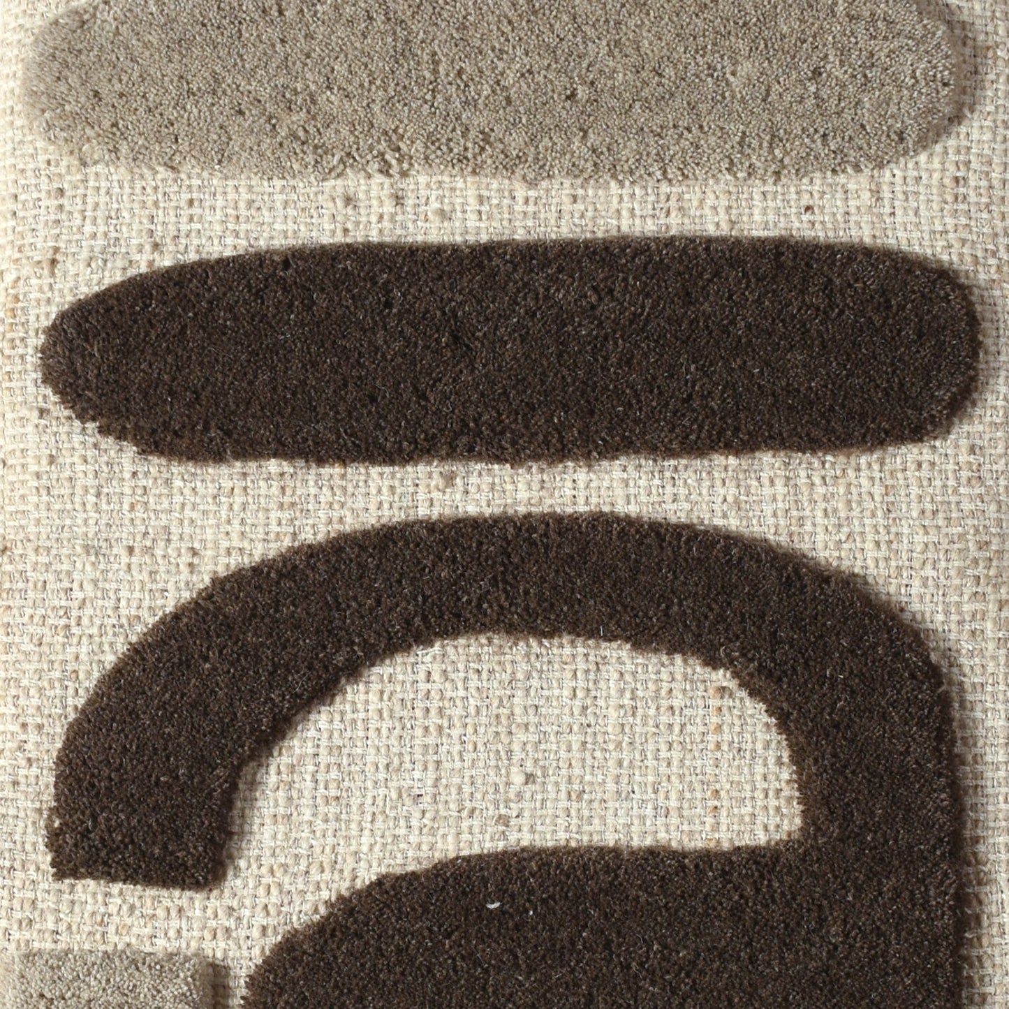 ALVIONT WALL ART AND ALLON WALL ART - BEIGE/GREY/BROWN - HAND WOVEN / OVER TUFTED - WOOL & MDF