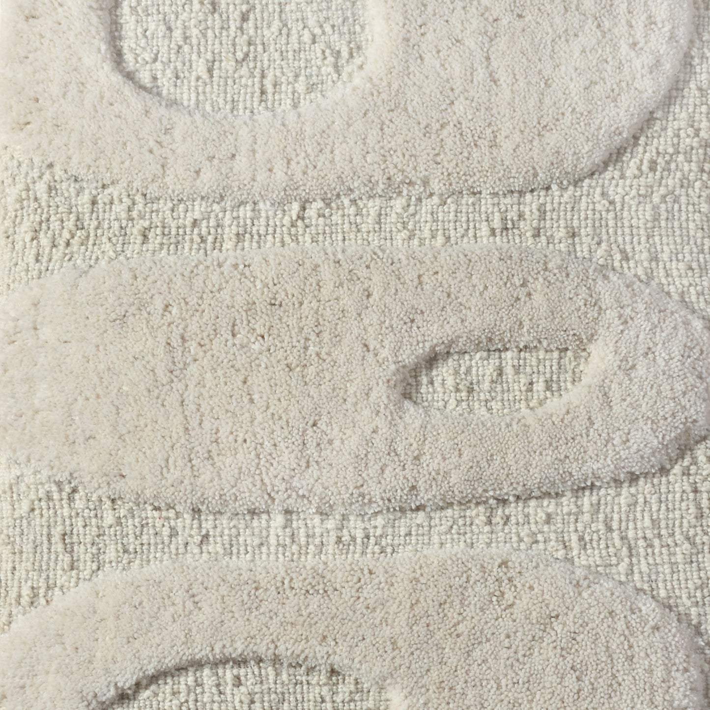 ANTTI WALL ART AND ALANKOT WALL ART - IVORY - HAND WOVEN / OVER TUFTED - WOOL & MDF