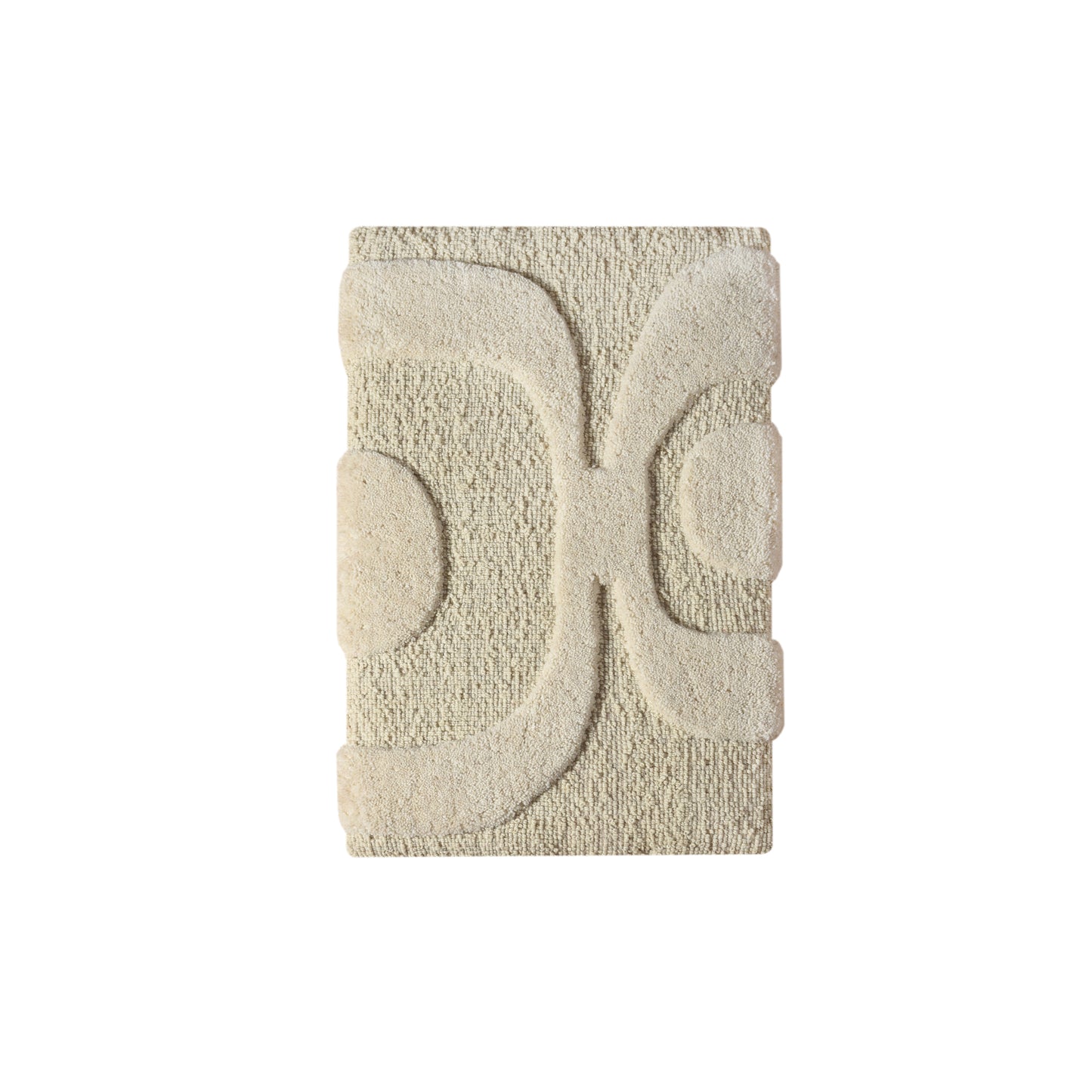 EROTTA WALL ART AND ALANKOT WALL ART - IVORY - HAND WOVEN / OVER TUFTED - WOOL & MDF