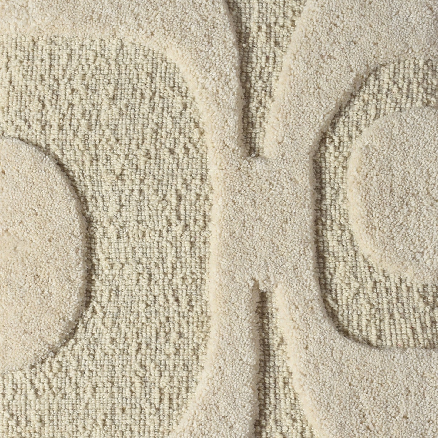 EROTTA WALL ART AND ALANKOT WALL ART - IVORY - HAND WOVEN / OVER TUFTED - WOOL & MDF