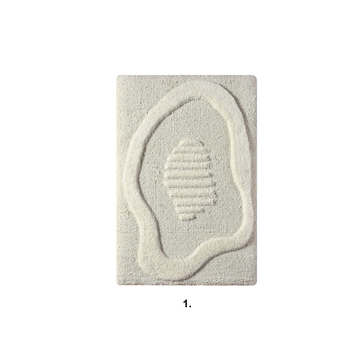 JUNGIN WALL ART AND LEINON WALL ART - IVORY - HAND WOVEN / OVER TUFTED - WOOL & MDF