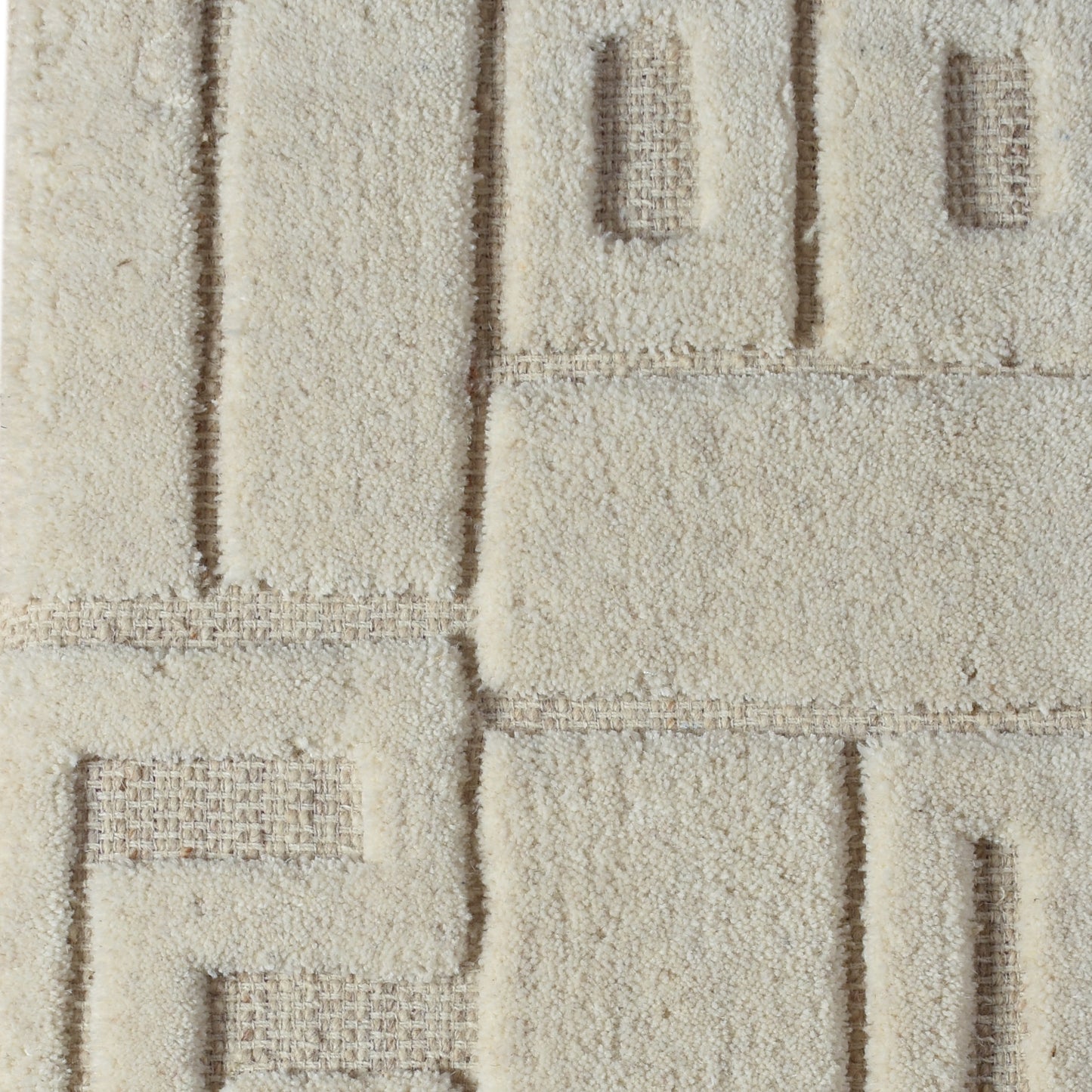 PUISTO WALL ART AND ERKON WALL ART - BEIGE/IVORY - HAND WOVEN / OVER TUFTED - WOOL & MDF