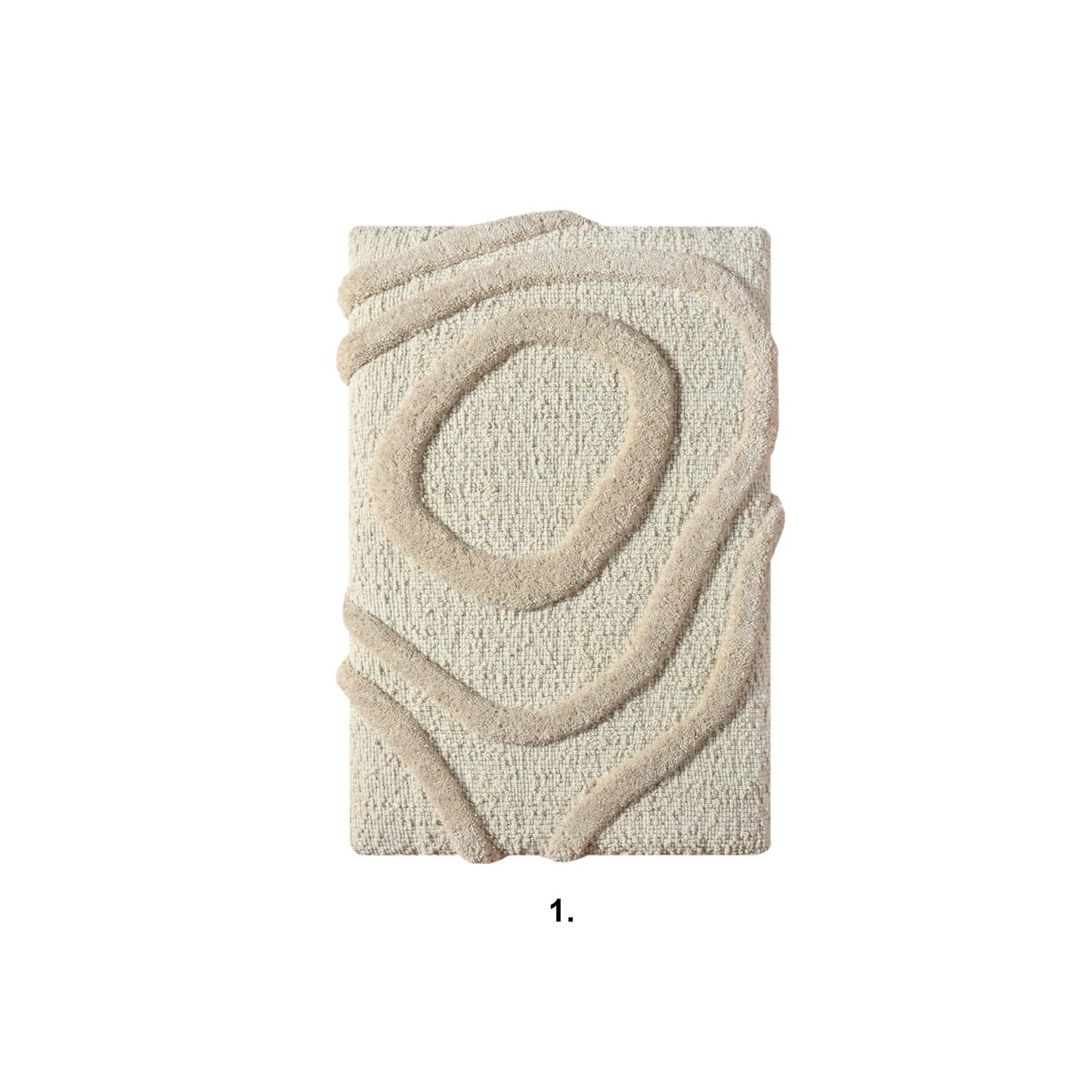 PYHAN WALL ART AND EERIK WALL ART - IVORY/BEIGE - HAND WOVEN / OVER TUFTED - WOOL & MDF