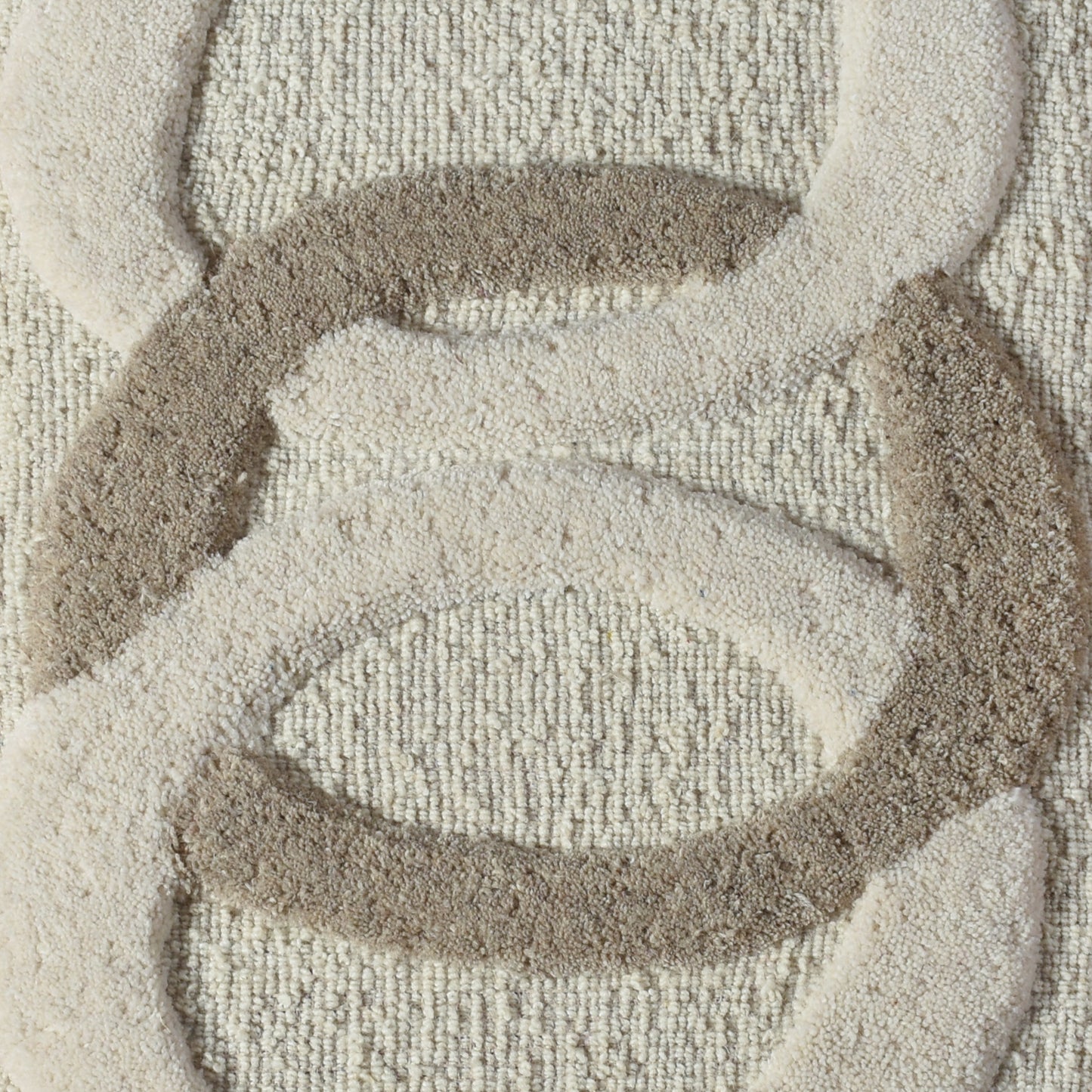 RAITTI WALL ART AND NEVSKIN WALL ART - IVORY/GREY - HAND WOVEN / OVER TUFTED - WOOL & MDF
