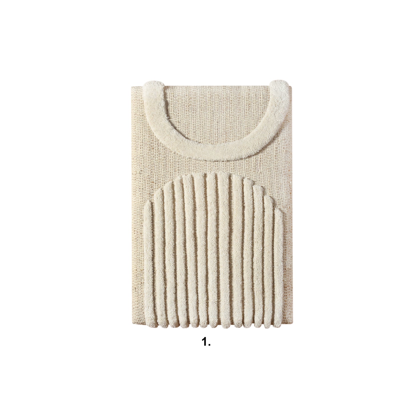 FLOORAN WALL ART AND FENIXIN WALL ART - BEIGE/IVORY- HAND WOVEN / OVER TUFTED - WOOL & MDF
