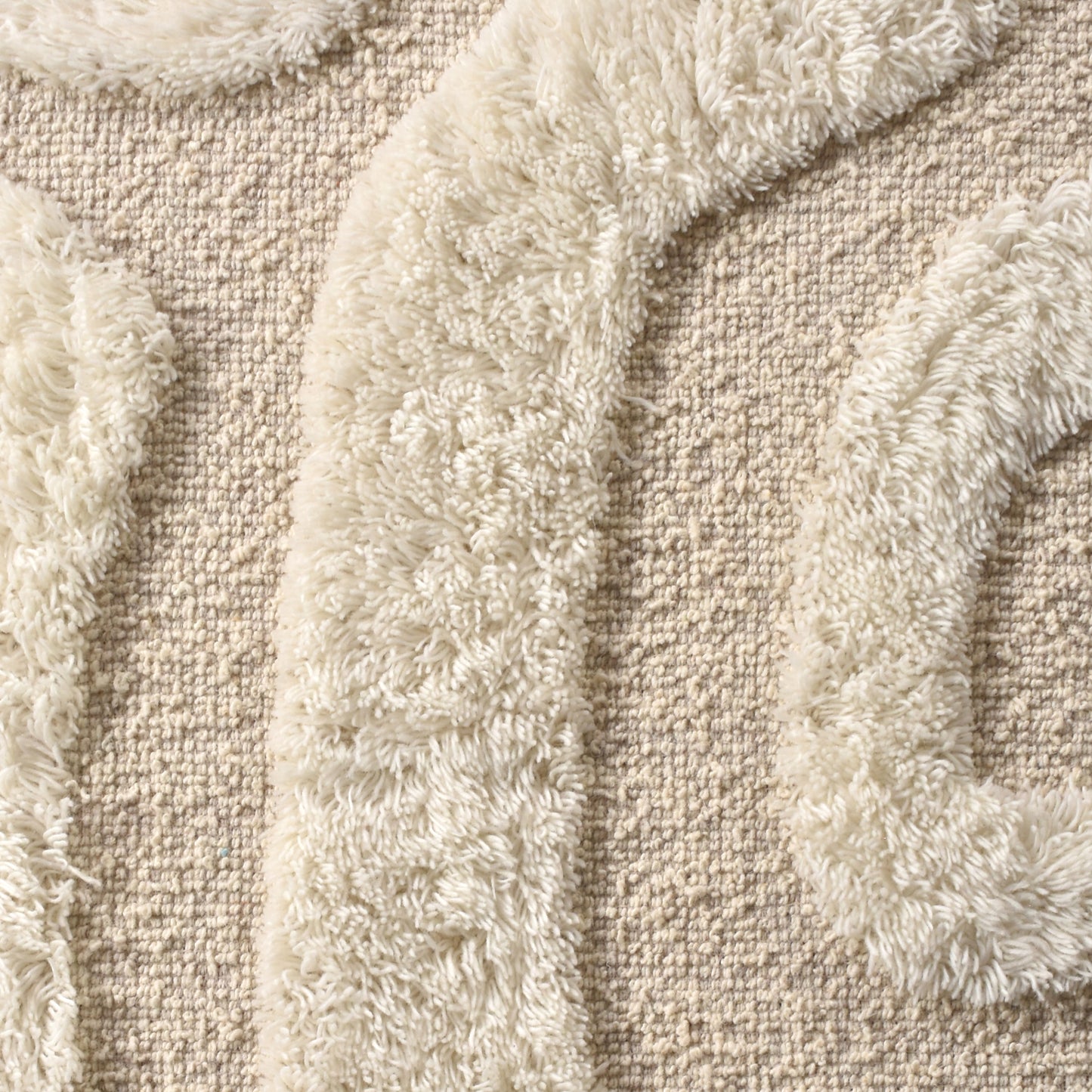 ELINE WALL ART AND GILLAIN WALL ART - IVORY - HAND WOVEN / OVER TUFTED - WOOL & MDF