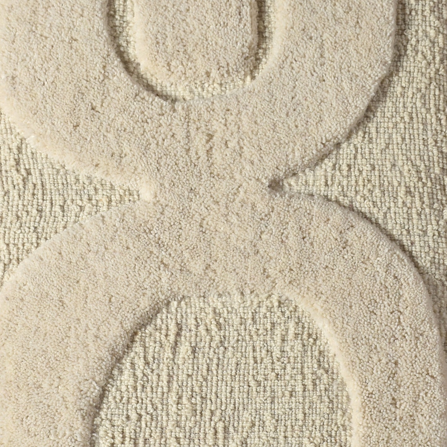 EROTTA WALL ART AND ALANKOT WALL ART - IVORY - HAND WOVEN / OVER TUFTED - WOOL & MDF