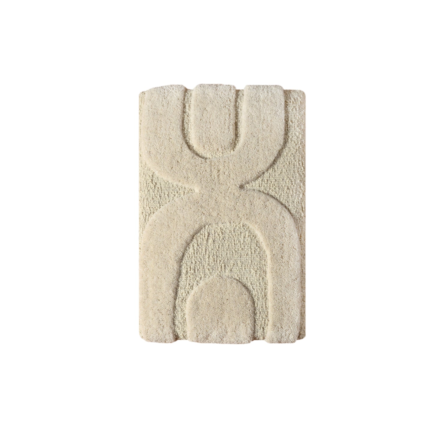 EROTTA WALL ART AND ALANKOT WALL ART - IVORY - HAND WOVEN / OVER TUFTED - WOOL & MDF