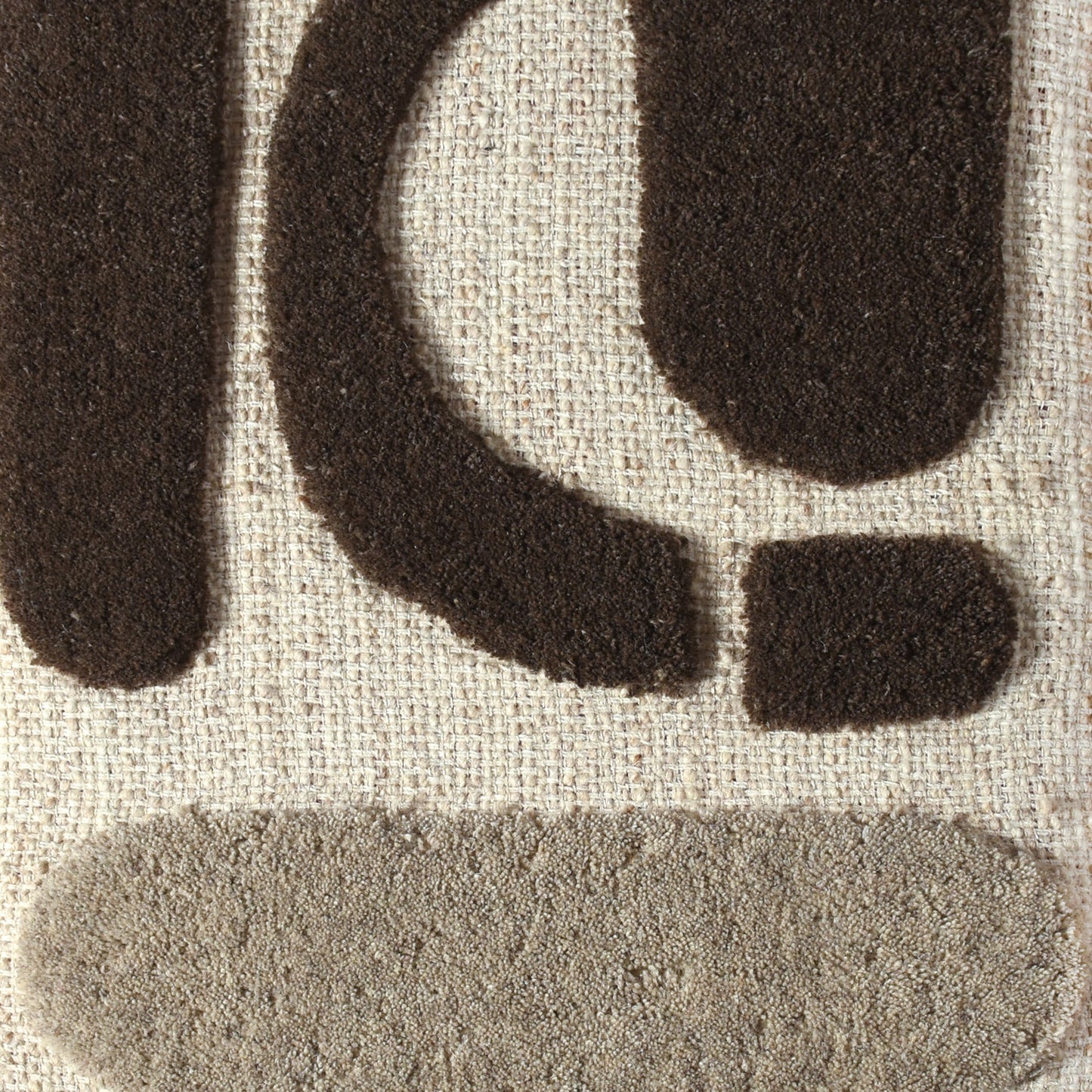 ALVIONT WALL ART AND ALLON WALL ART - BEIGE/GREY/BROWN - HAND WOVEN / OVER TUFTED - WOOL & MDF