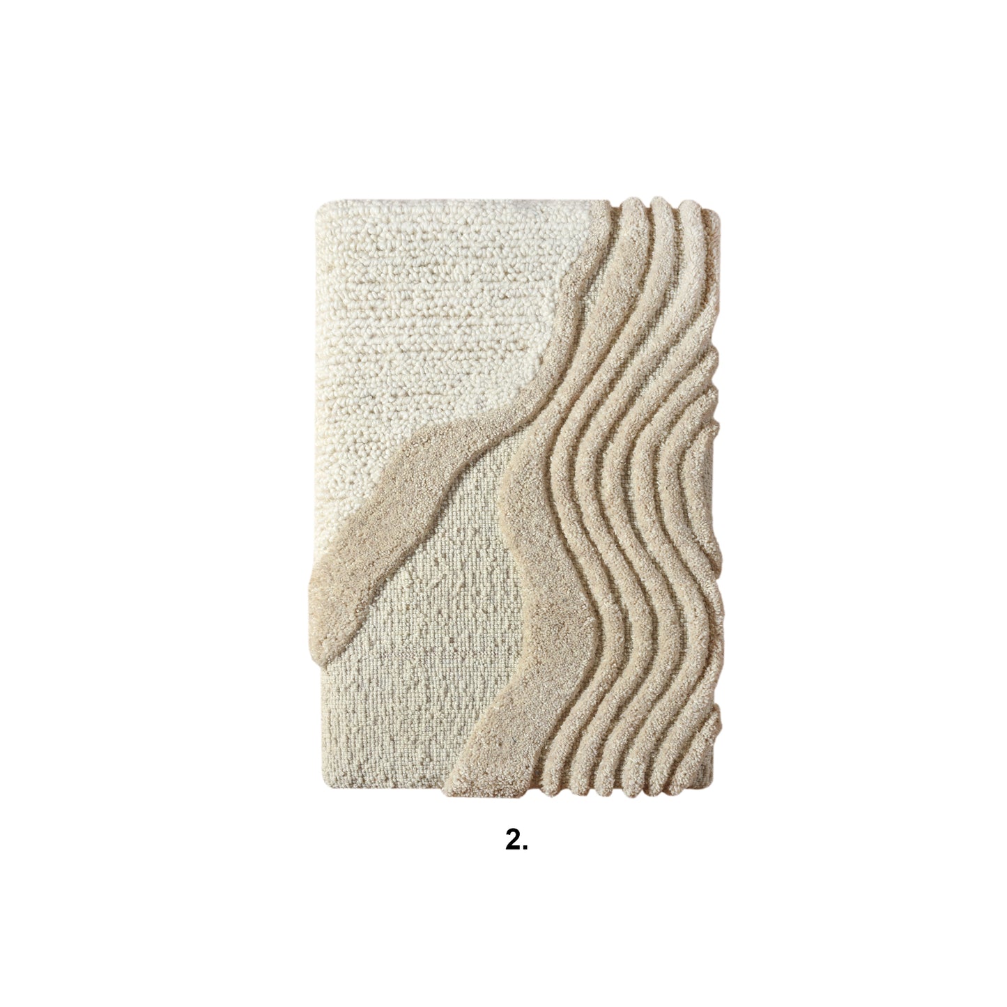 BERTHA WALL ART AND BETONI WALL ART - IVORY/BEIGE - HAND WOVEN / OVER TUFTED - WOOL & MDF