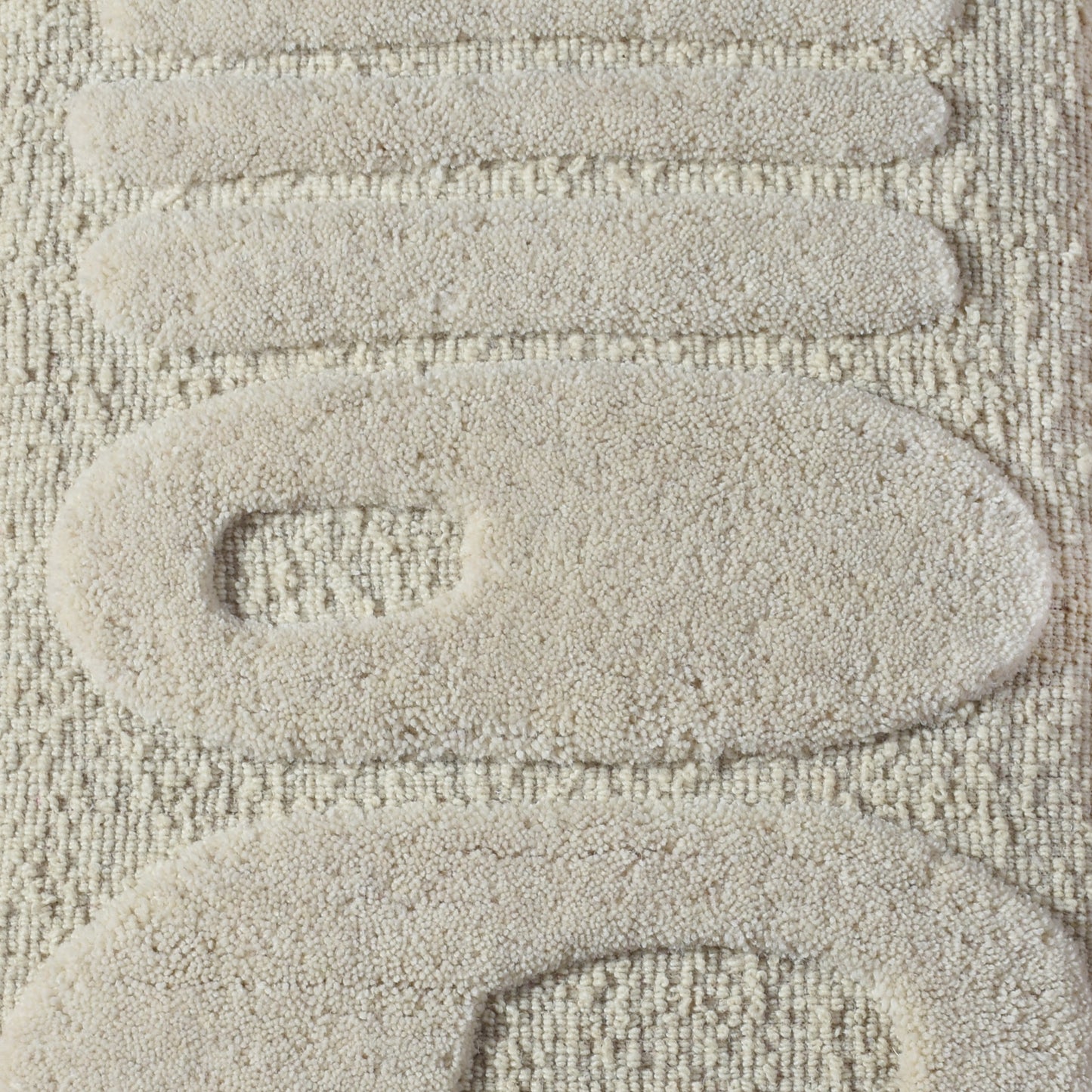 ANTTI WALL ART AND ALANKOT WALL ART - IVORY - HAND WOVEN / OVER TUFTED - WOOL & MDF