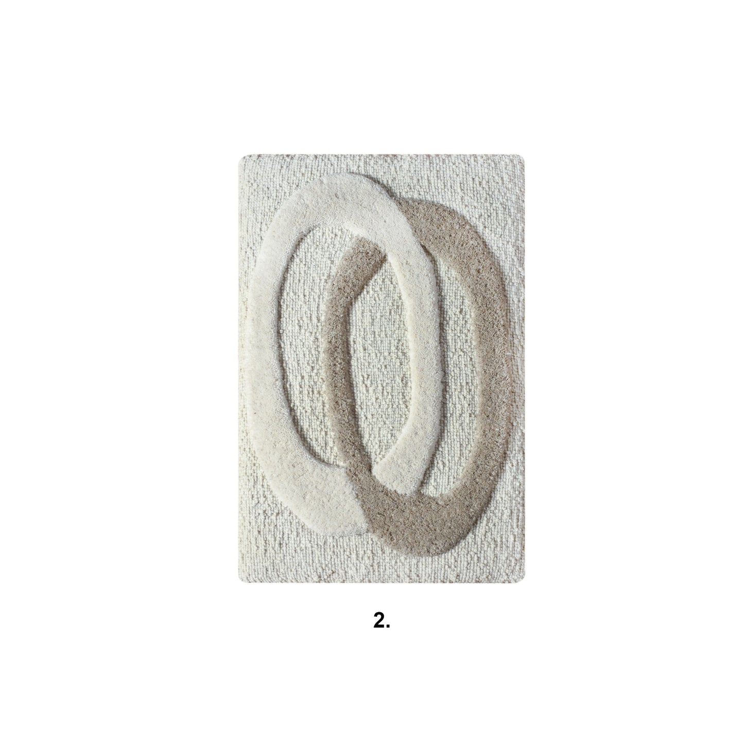 RAITTI WALL ART AND NEVSKIN WALL ART - IVORY/GREY - HAND WOVEN / OVER TUFTED - WOOL & MDF