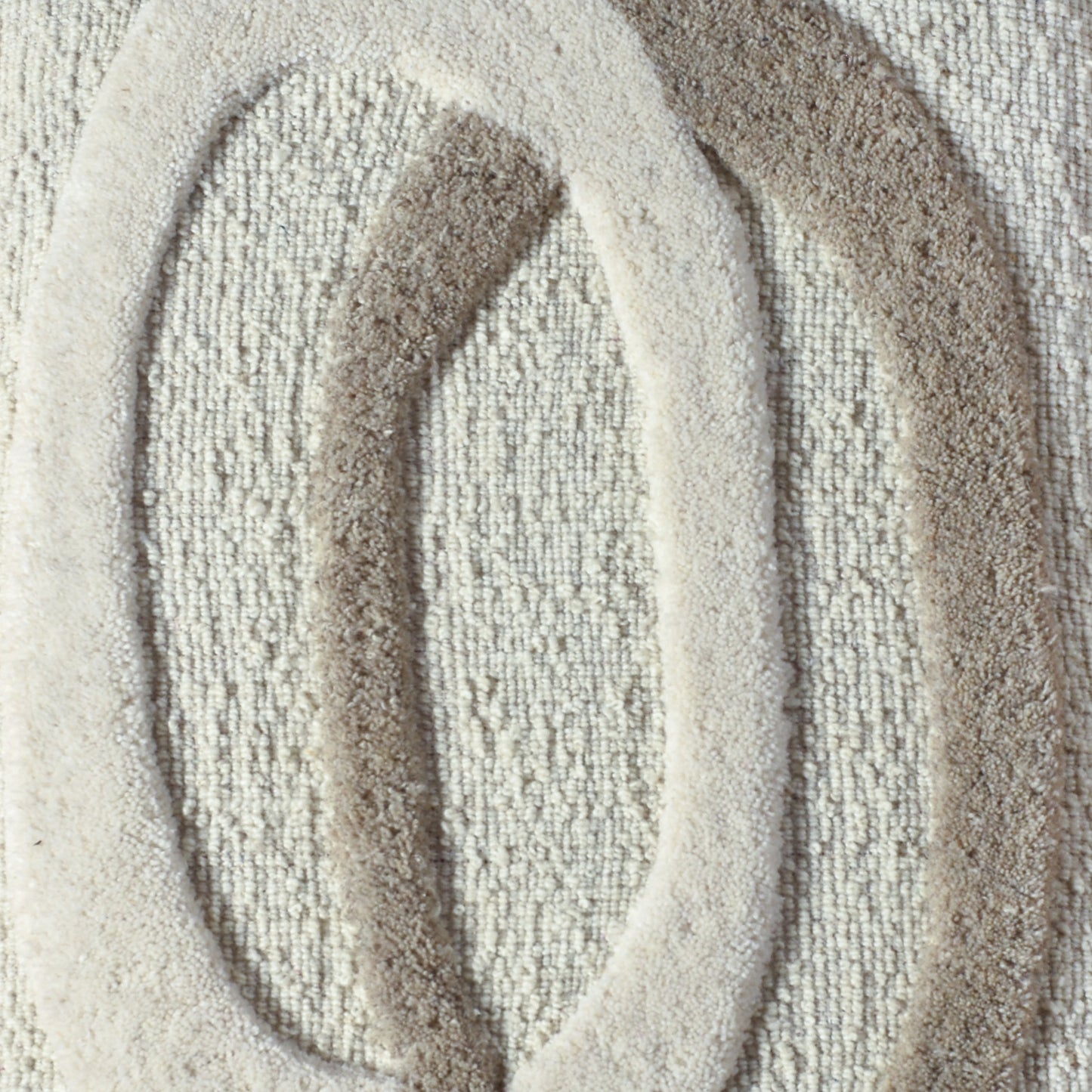 RAITTI WALL ART AND NEVSKIN WALL ART - IVORY/GREY - HAND WOVEN / OVER TUFTED - WOOL & MDF