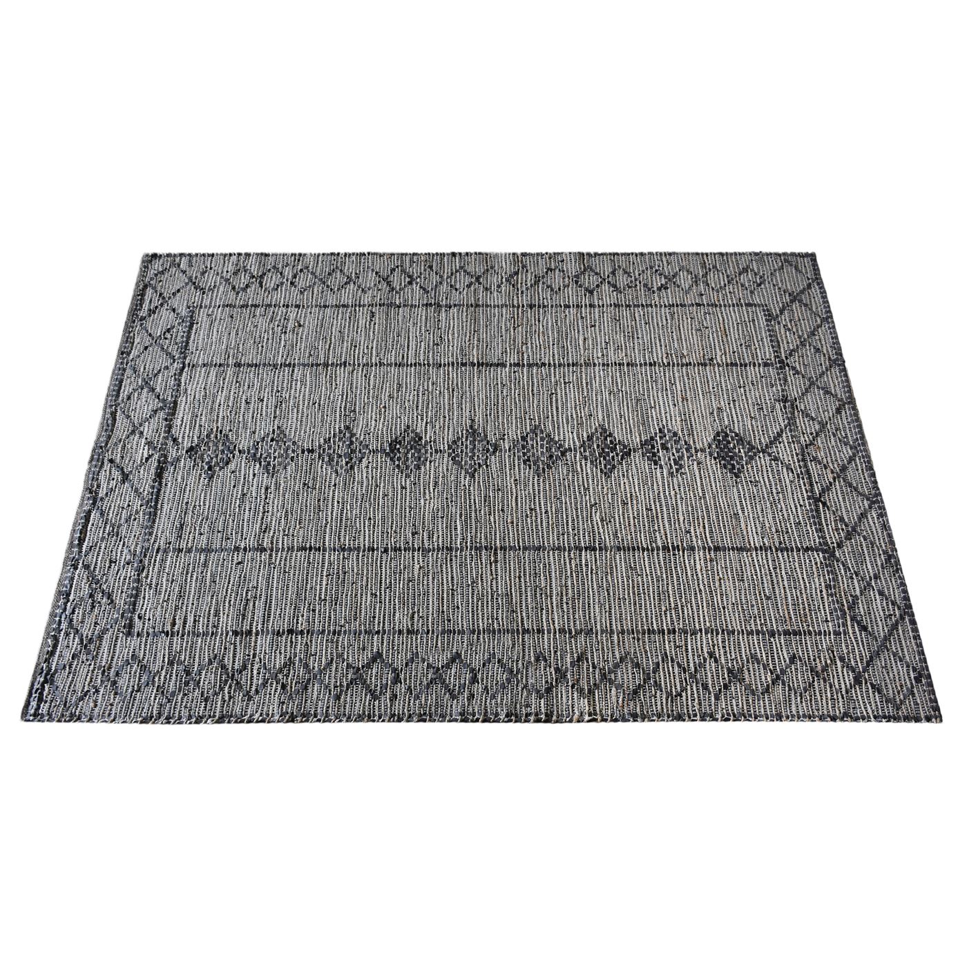 Area Rug, Bedroom Rug, Living Room Rug, Living Area Rug, Indian Rug, Office Carpet, Office Rug, Shop Rug Online, Leather, Hemp, Natural, Dark Brown, Pitloom, Flat Weave, diamond 