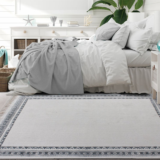 Area Rug, Bedroom Rug, Living Room Rug, Living Area Rug, Indian Rug, Office Carpet, Office Rug, Shop Rug Online, Wool, Natural White, Grey, Bm Fn, All Cut, printed
