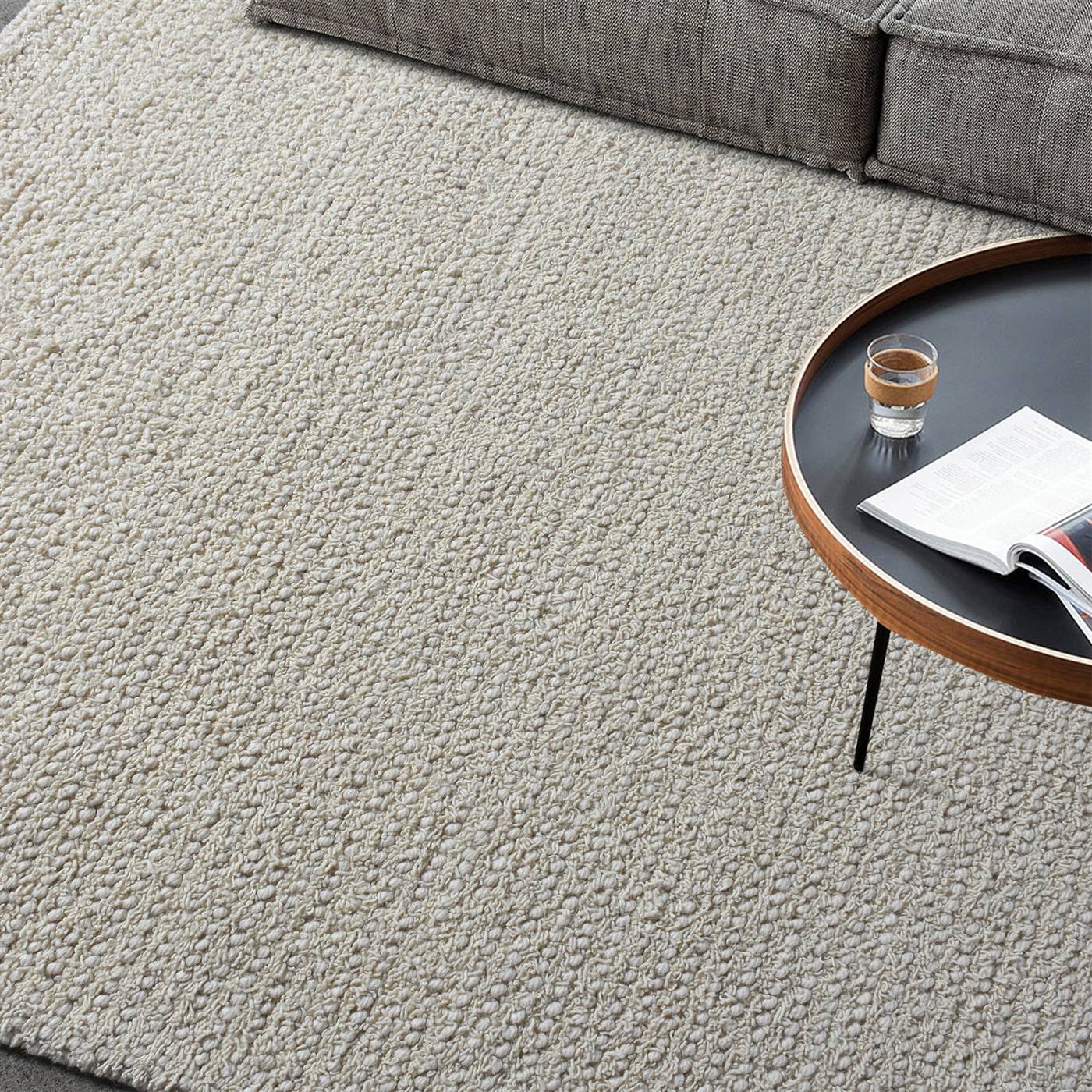 Area Rug, Bedroom Rug, Living Room Rug, Living Area Rug, Indian Rug, Office Carpet, Office Rug, Shop Rug Online, Natural White, Wool, Hand Woven, Pitloom, Cut And Loop, Texture