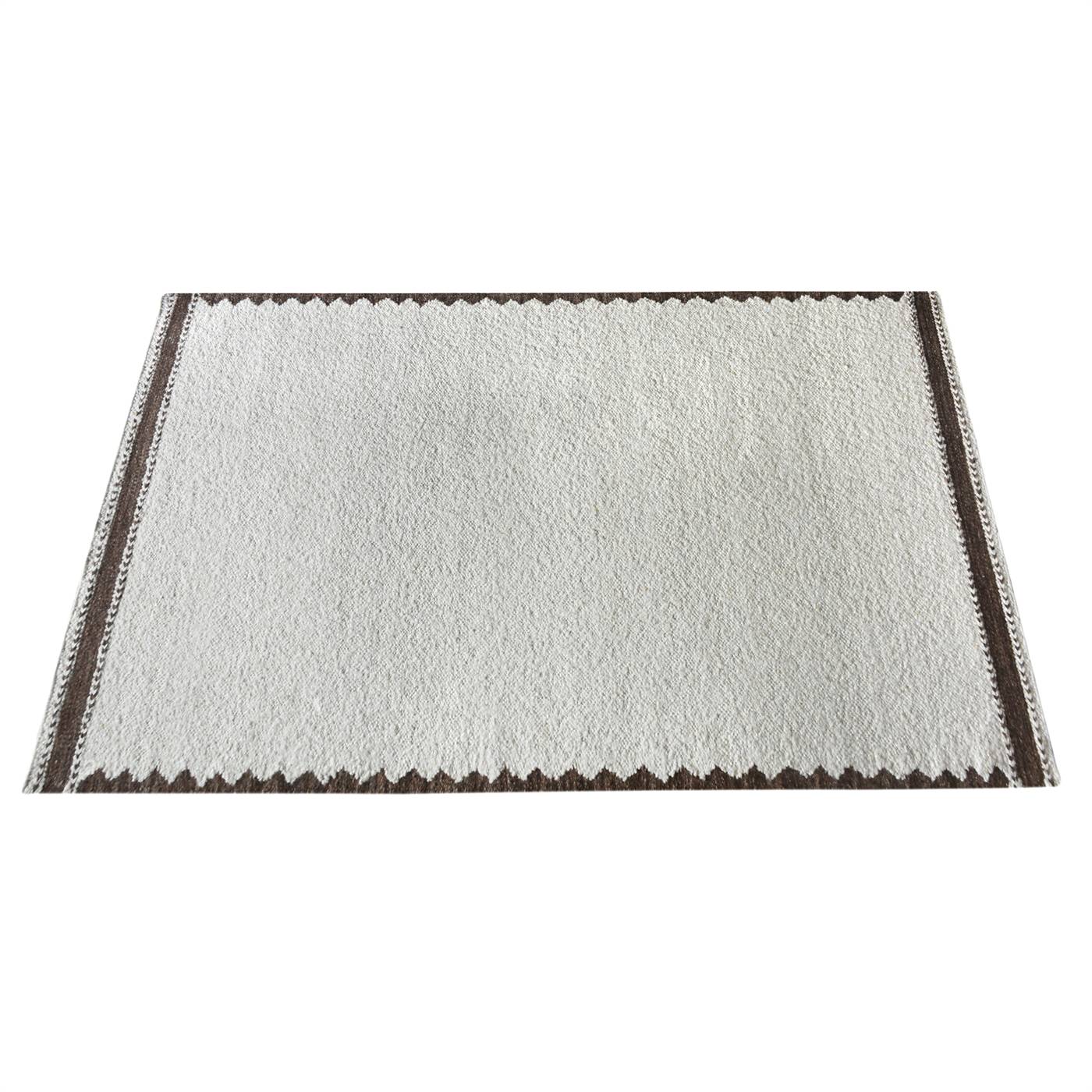 Area Rug, Bedroom Rug, Living Room Rug, Living Area Rug, Indian Rug, Office Carpet, Office Rug, Shop Rug Online, Natural White, Brown, Wool, Punja Kelim, Punja, Flat Weave, Traditional
