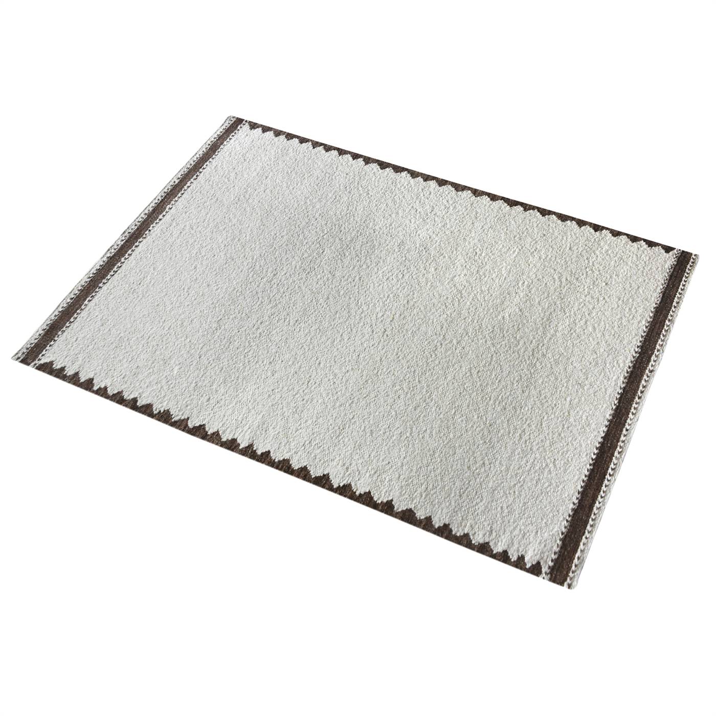 Area Rug, Bedroom Rug, Living Room Rug, Living Area Rug, Indian Rug, Office Carpet, Office Rug, Shop Rug Online, Natural White, Brown, Wool, Punja Kelim, Punja, Flat Weave, Traditional