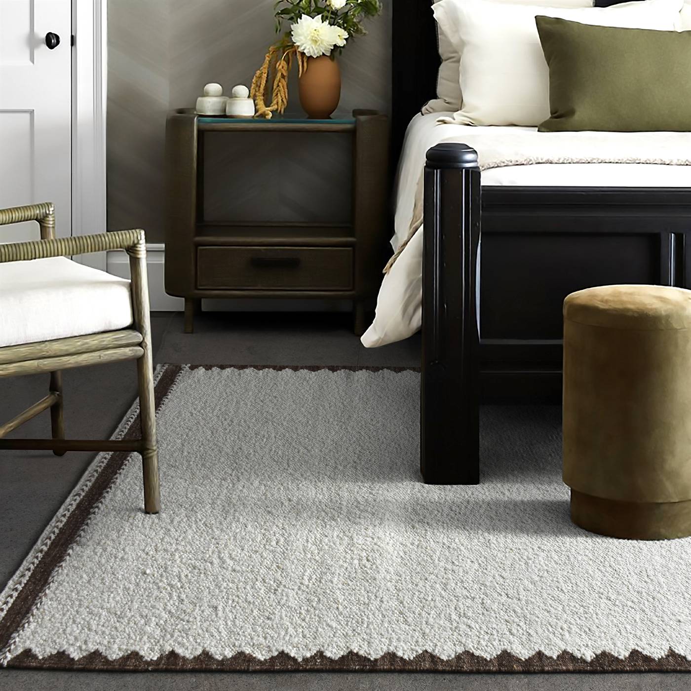 Area Rug, Bedroom Rug, Living Room Rug, Living Area Rug, Indian Rug, Office Carpet, Office Rug, Shop Rug Online, Natural White, Brown, Wool, Punja Kelim, Punja, Flat Weave, Traditional