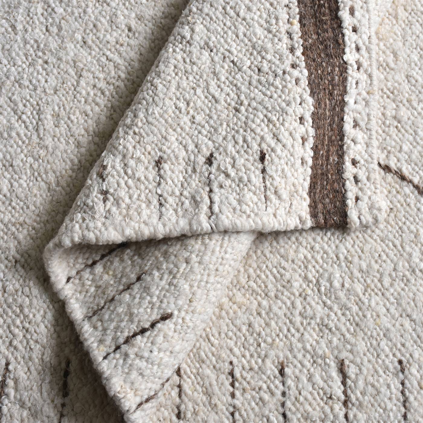 Area Rug, Bedroom Rug, Living Room Rug, Living Area Rug, Indian Rug, Office Carpet, Office Rug, Shop Rug Online, Natural White, Brown, Wool, Punja Kelim, Punja, Flat Weave, Traditional