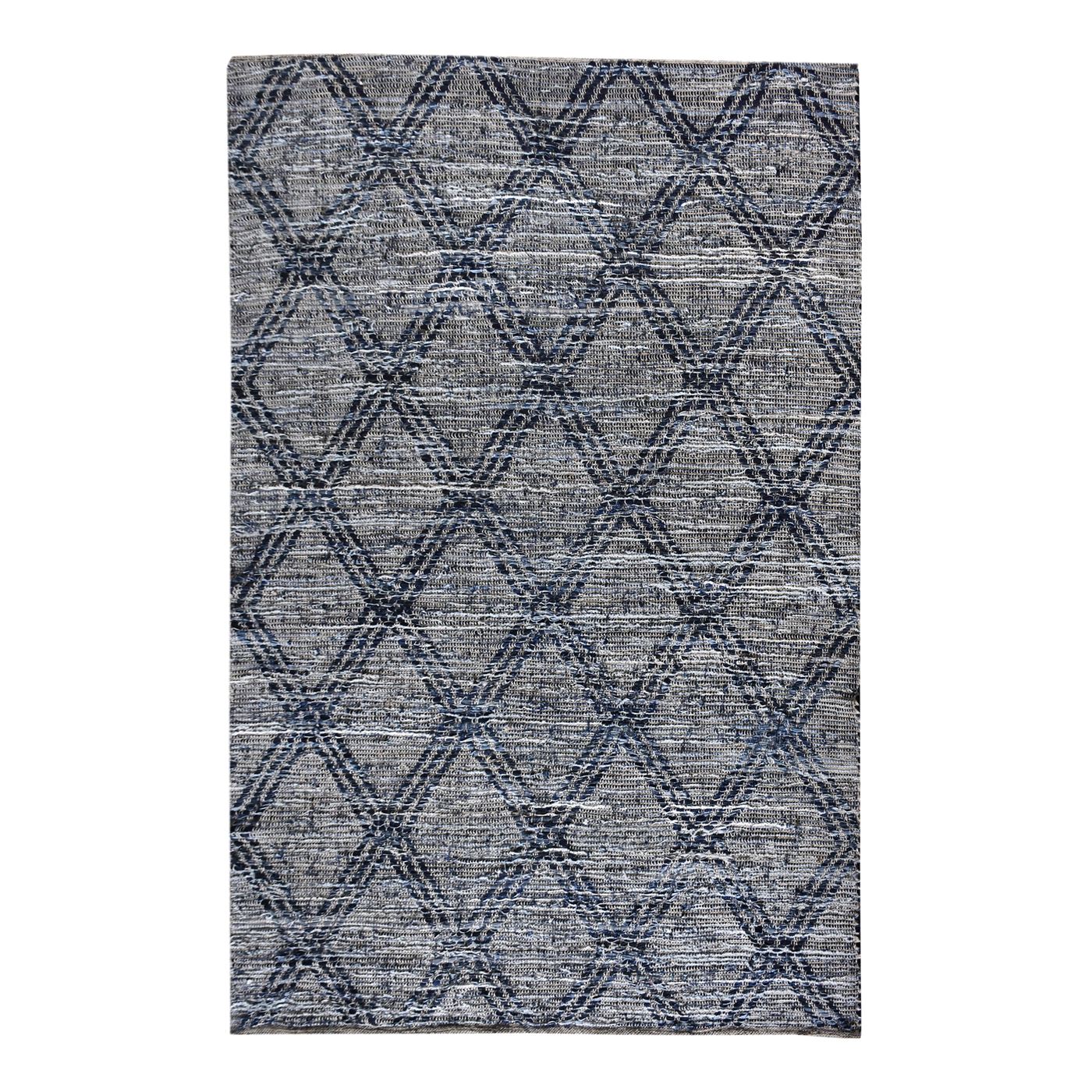 Area Rug, Bedroom Rug, Living Room Rug, Living Area Rug, Indian Rug, Office Carpet, Office Rug, Shop Rug Online, Recycled Denim, Hemp, Navy, diamond 