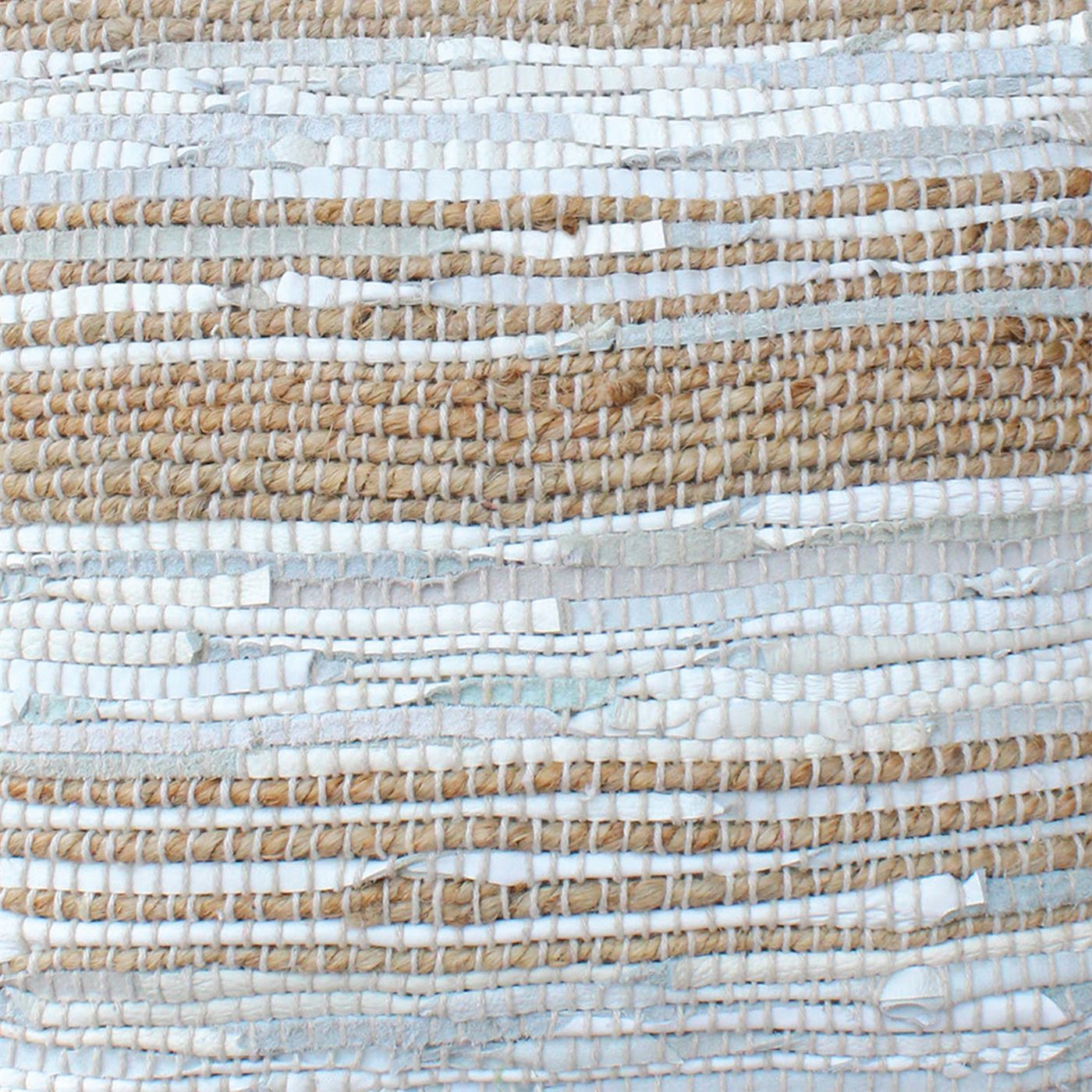 Amela Pillow, Hemp, Leather, Natural White, Natural, Pitloom, Flat Weave