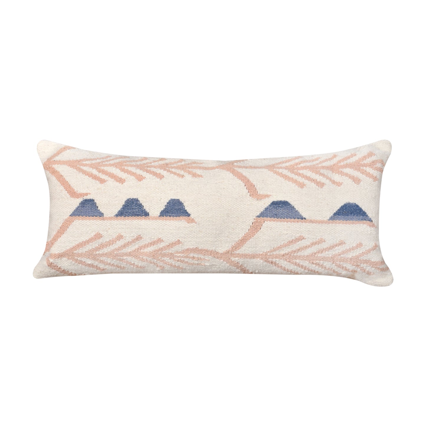 ASHBURTON LUMBER CUSHION - WOOL - IVORY/PEACH