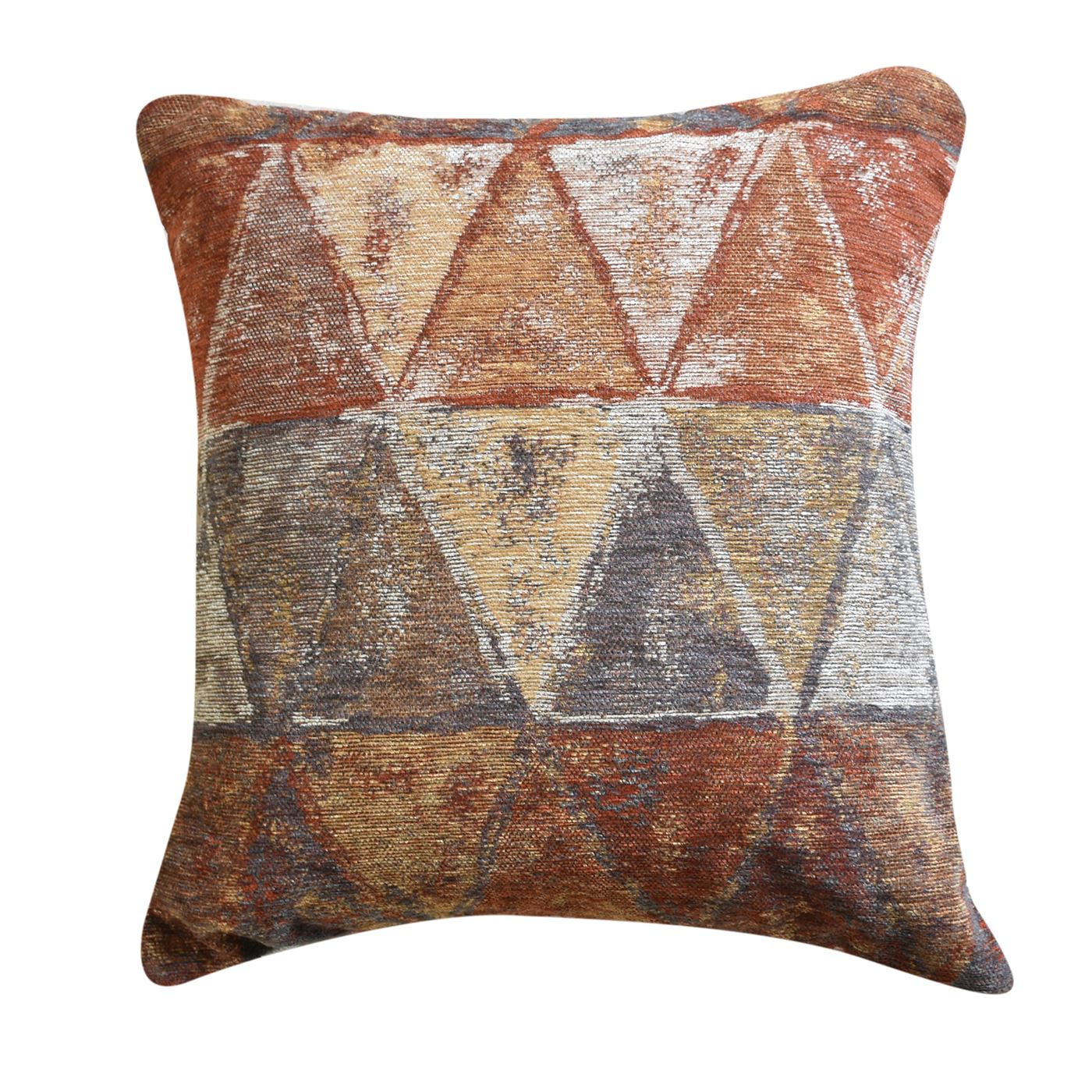 Avior Pillow, Acrylic, Polyester, Rust, Beige, Multi