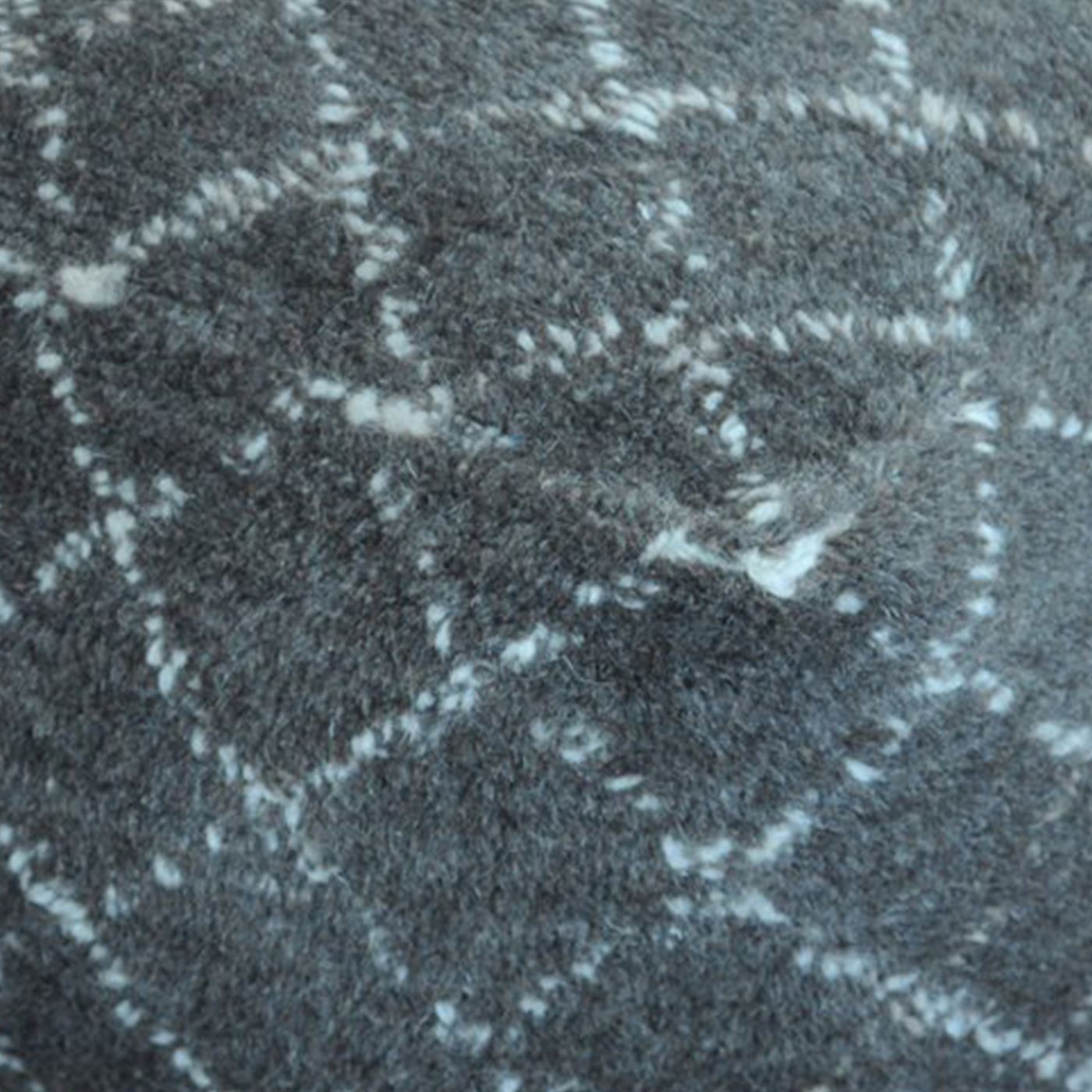 Azara Pouf , Wool, Charcoal, Bm Sn, All Cut