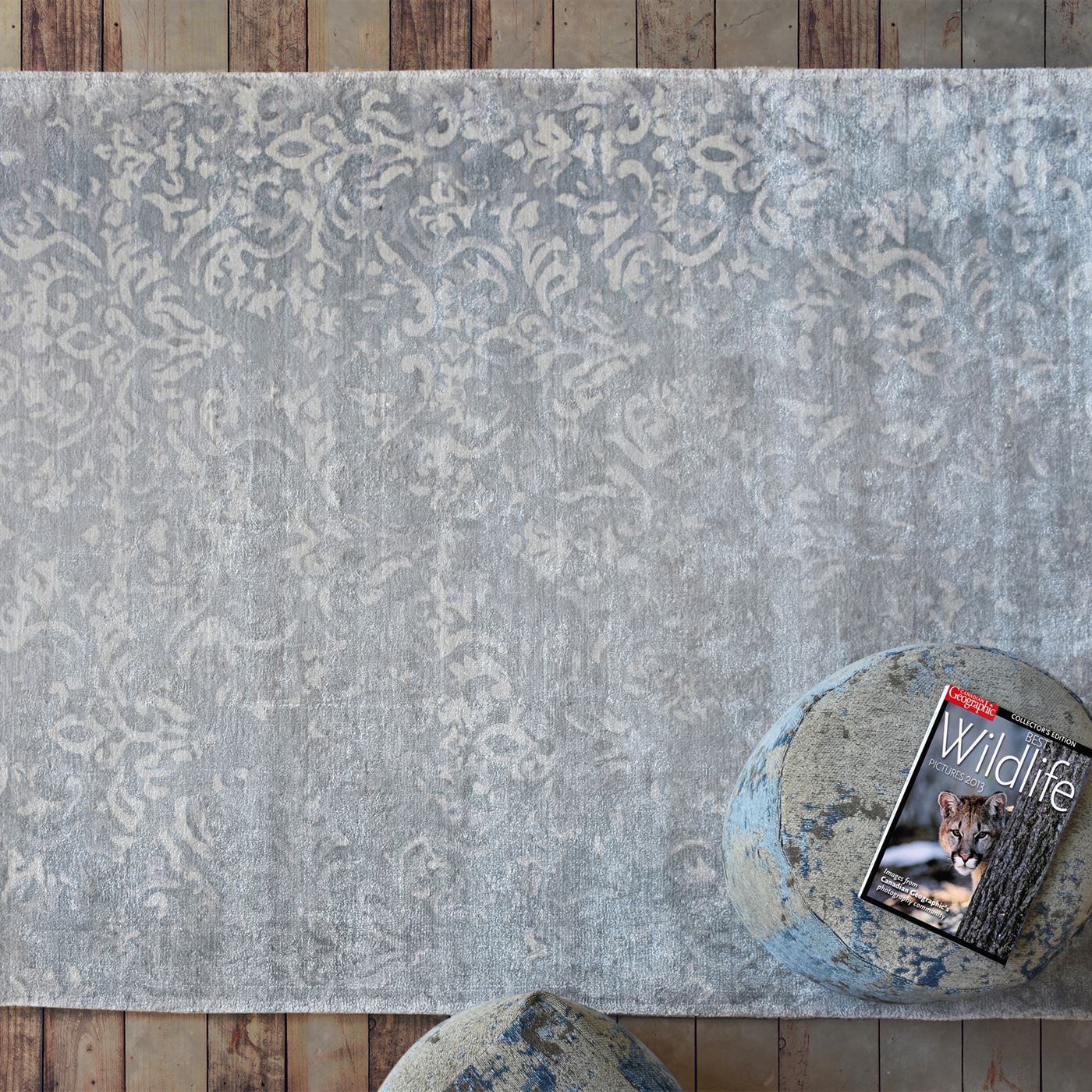 Area Rug, Bedroom Rug, Living Room Rug, Living Area Rug, Indian Rug, Office Carpet, Office Rug, Shop Rug Online, Wool, Viscose, Printed, Grey, Natural White, Oriental