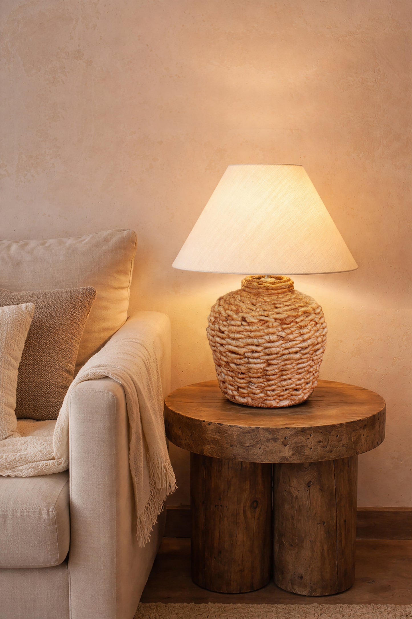 ANVITA TABLE LAMP - NATURAL - HAND MADE - JUTE