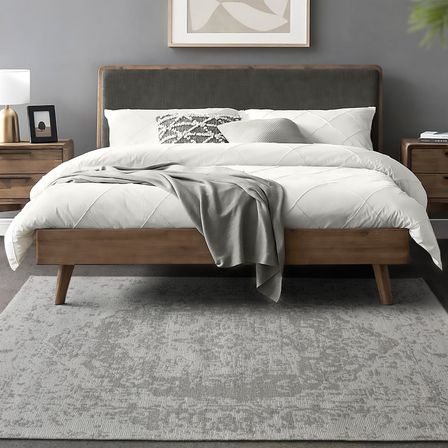 BALBO RUG - GREY/IVORY - WOOL/POLYESTER
