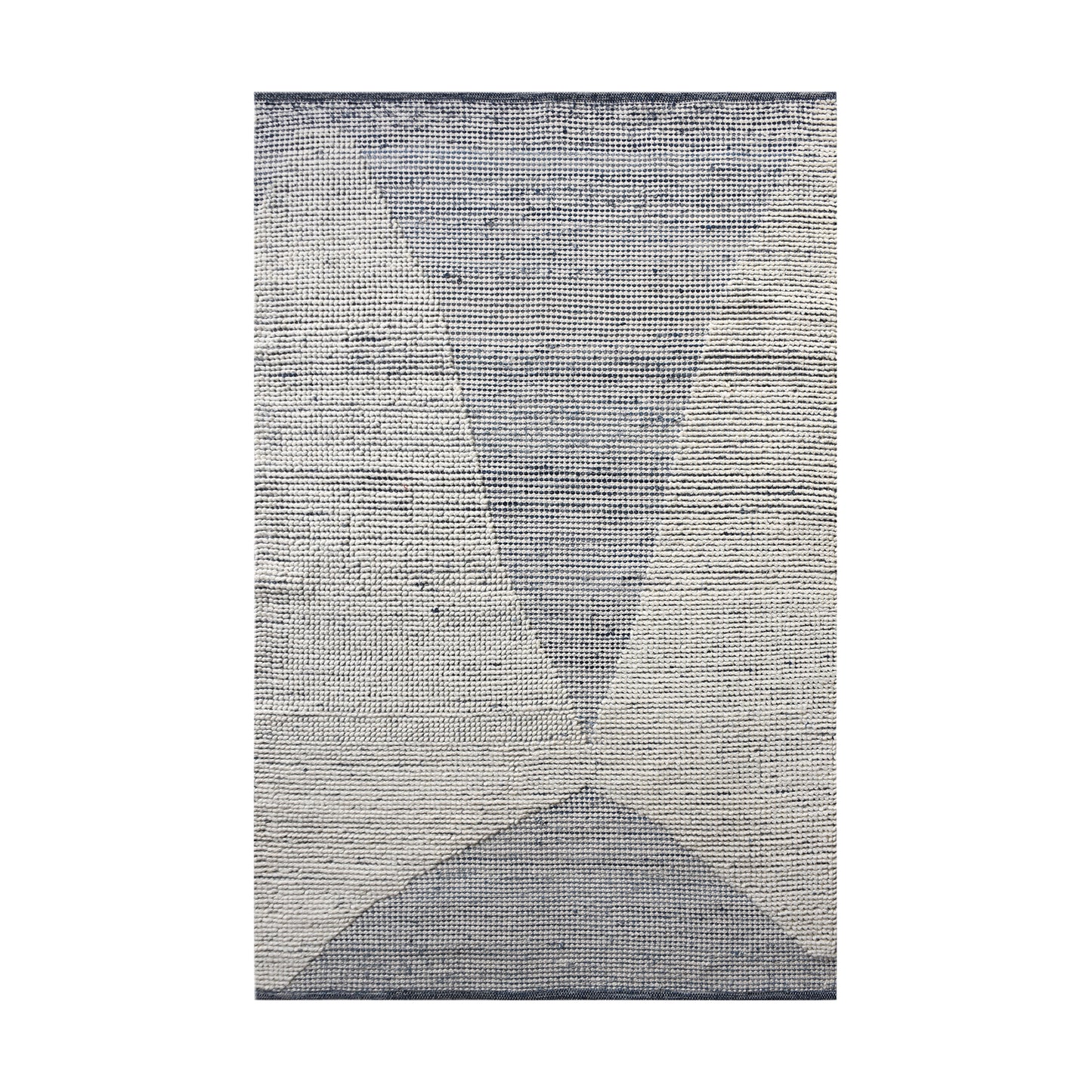 BANKSIA RUG - IVORY/BLUE - HAND WOVEN - COTTON DENIM/WOOL