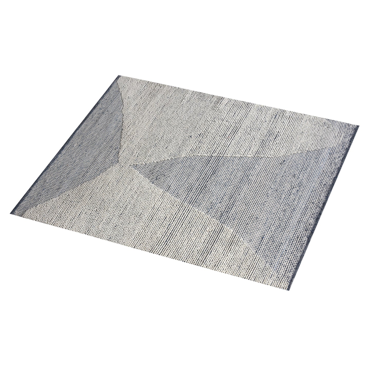 BANKSIA RUG - IVORY/BLUE - HAND WOVEN - COTTON DENIM/WOOL