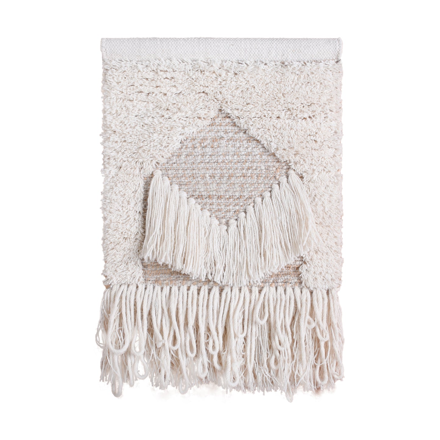 BASCOV WALL HANGING - NATURAL/IVORY - HANDWOVEN - JUTE/WOOL