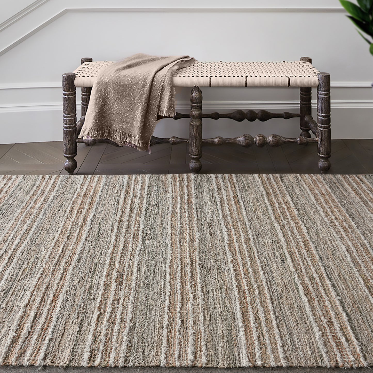 BENTO RUG - NATURAL/BEIGE - DENIM/COTTON SALVAGE