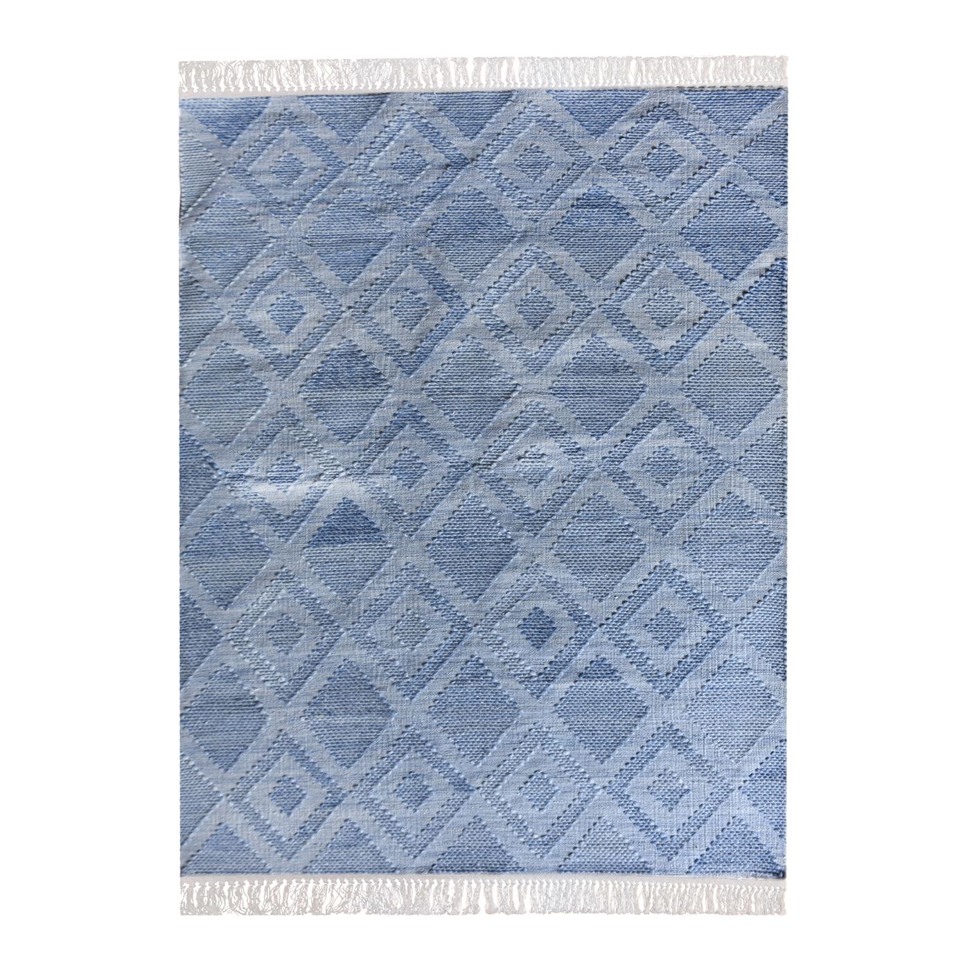 Area Rug, Bedroom Rug, Living Room Rug, Living Area Rug, Indian Rug, Office Carpet, Office Rug, Shop Rug Online, Pet, Blue, Pitloom, Flat Weave, Geometrical