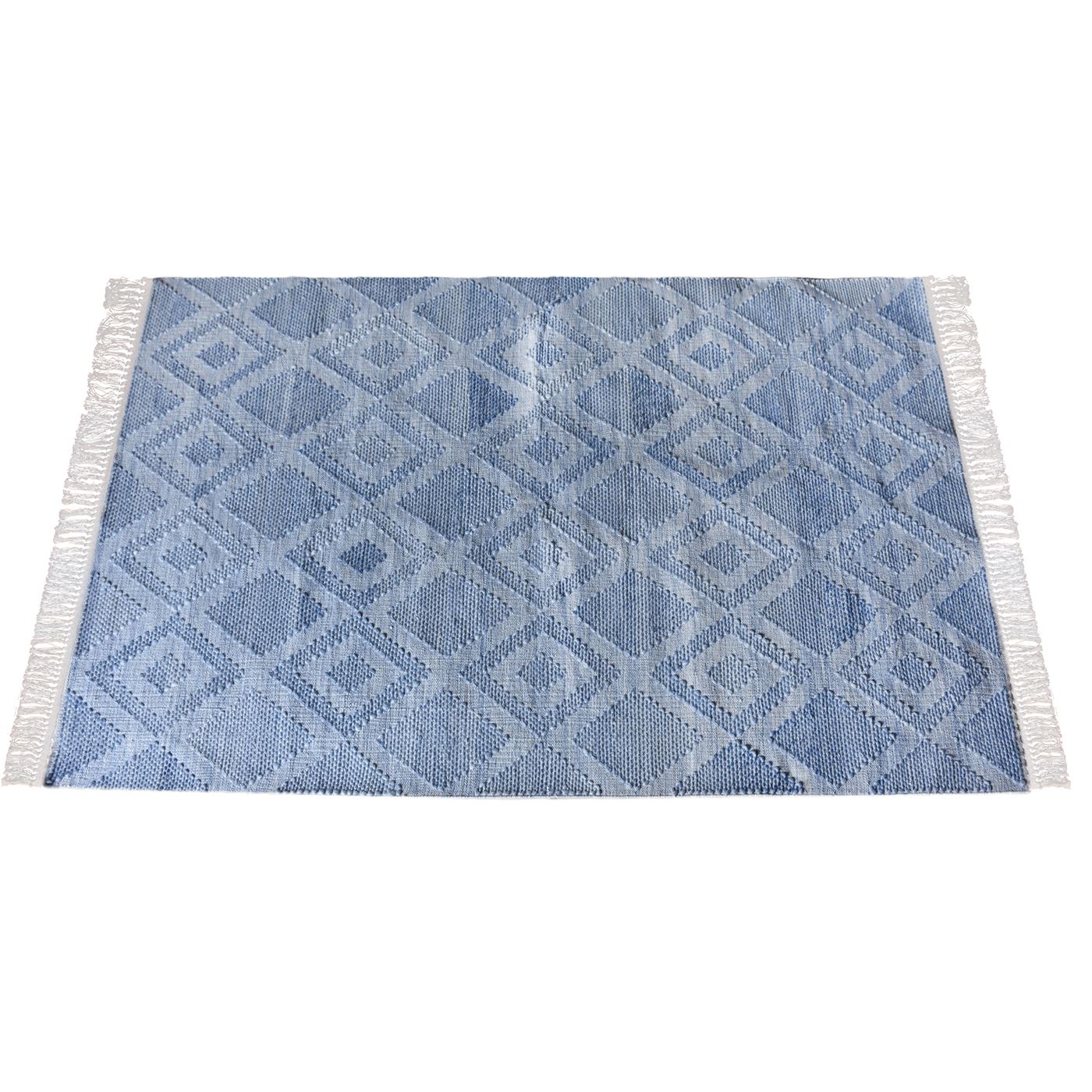 Area Rug, Bedroom Rug, Living Room Rug, Living Area Rug, Indian Rug, Office Carpet, Office Rug, Shop Rug Online, Pet, Blue, Pitloom, Flat Weave, Geometrical