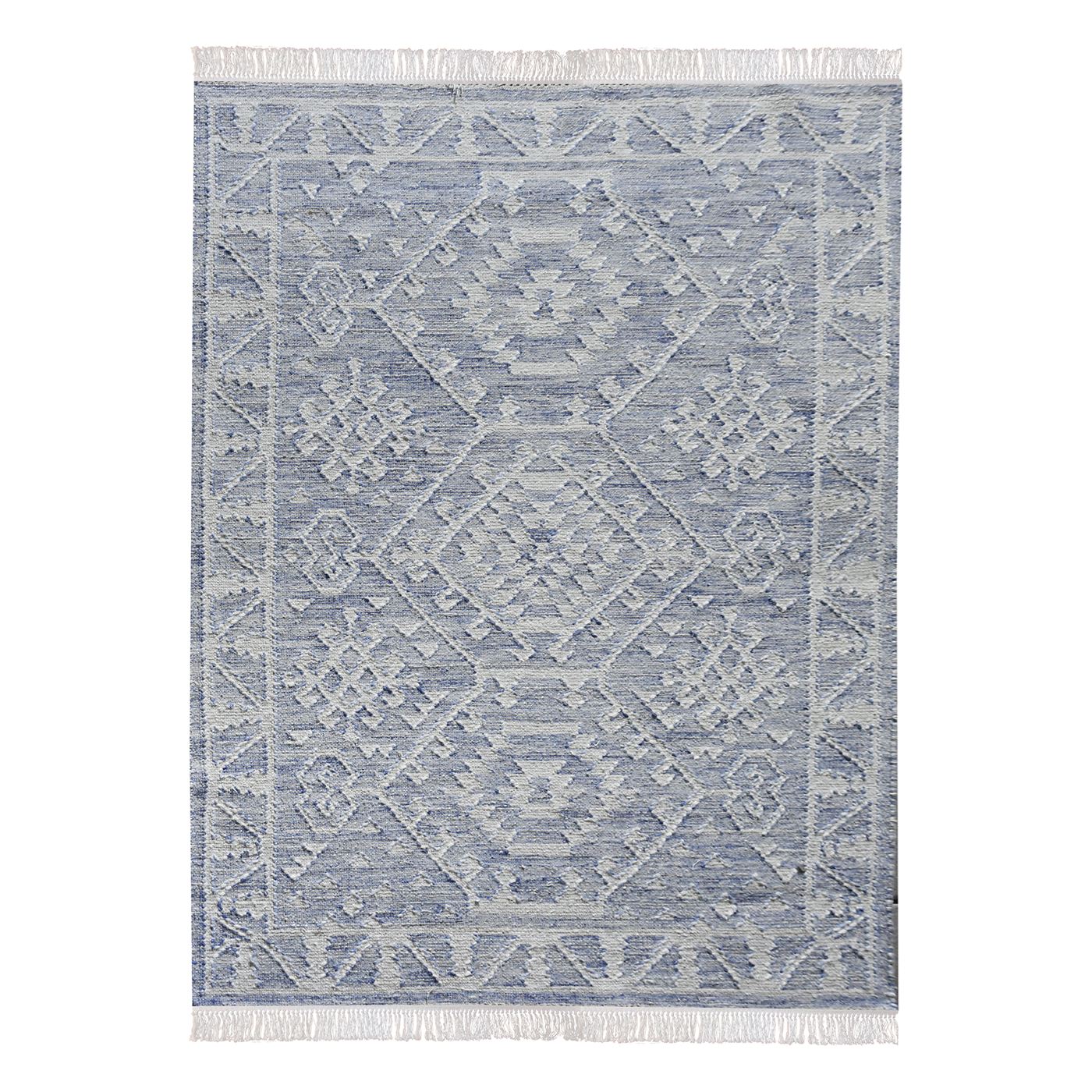 Area Rug, Bedroom Rug, Living Room Rug, Living Area Rug, Indian Rug, Office Carpet, Office Rug, Shop Rug Online, Hemp, Wool, Blue, Natural White, Punja, Flat Weave, Traditional