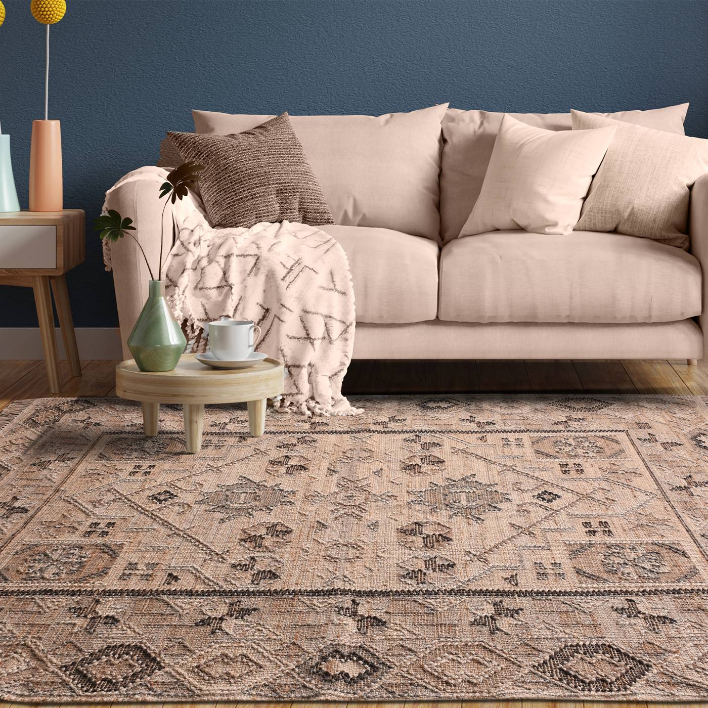 Area Rug, Bedroom Rug, Living Room Rug, Living Area Rug, Indian Rug, Office Carpet, Office Rug, Shop Rug Online, Natural, Jute, Wool , Punja Kelim , Punja, Flat Weave, Intricate
