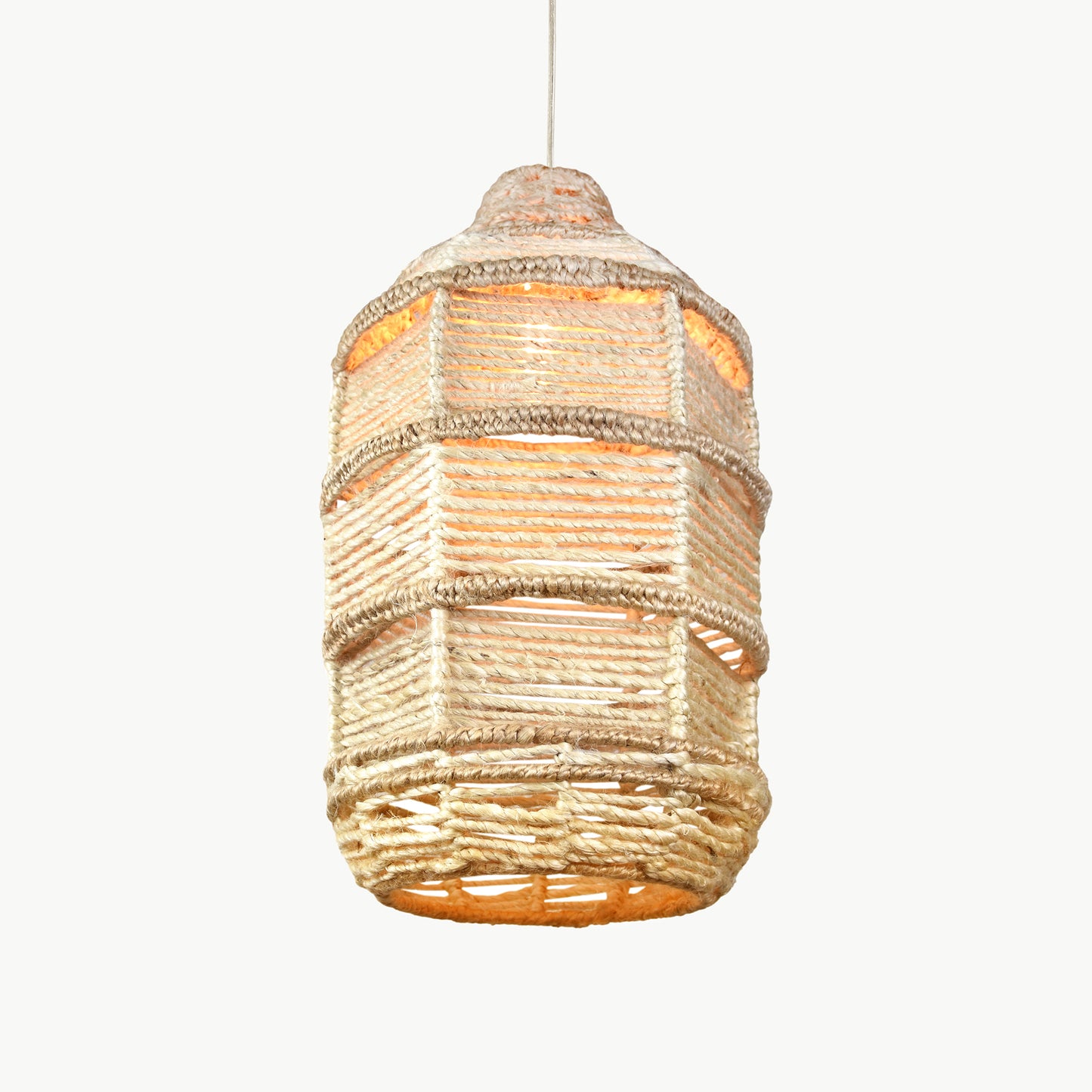 BULBHARD LAMP - IVORY/NATURAL - HAND MADE - JUTE