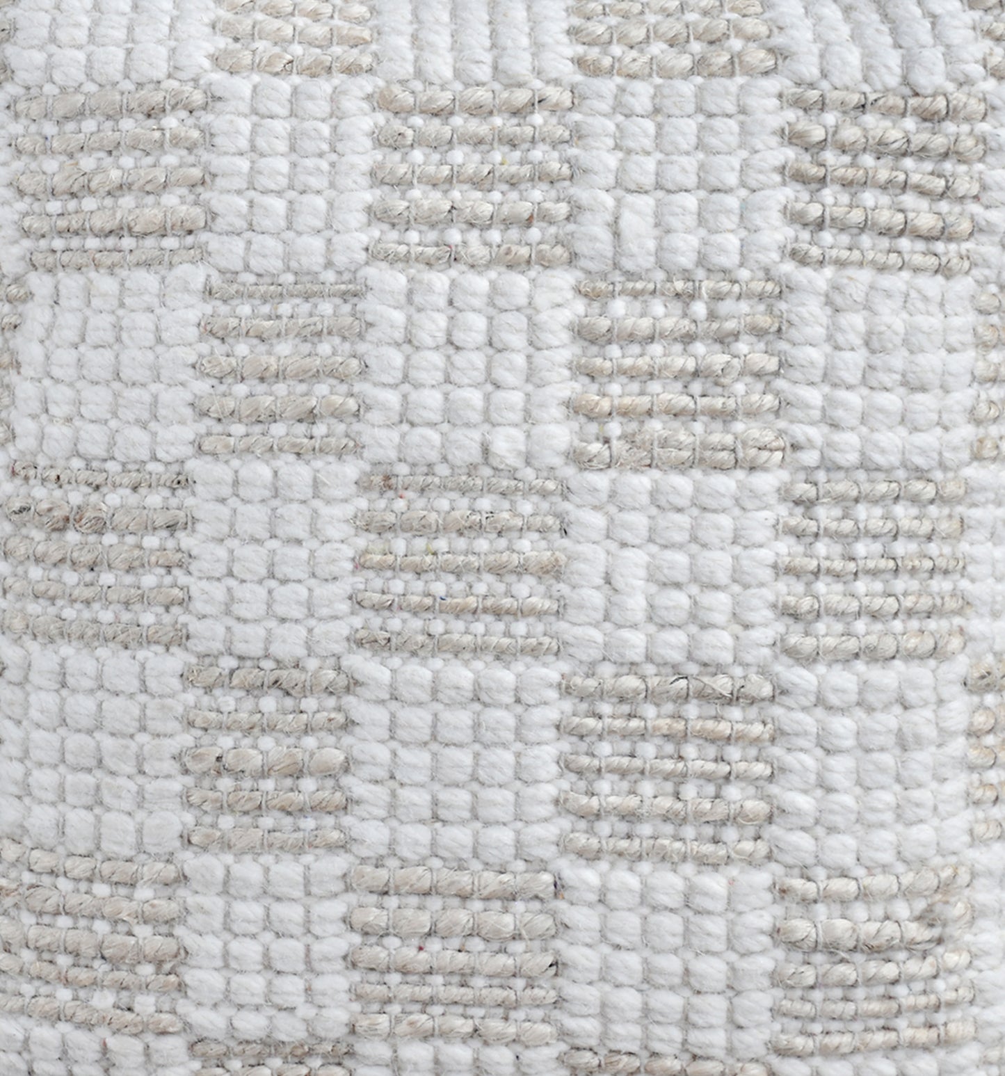 BUZI CUSHION - JUTE/WOOL - IVORY - HANDWOVEN