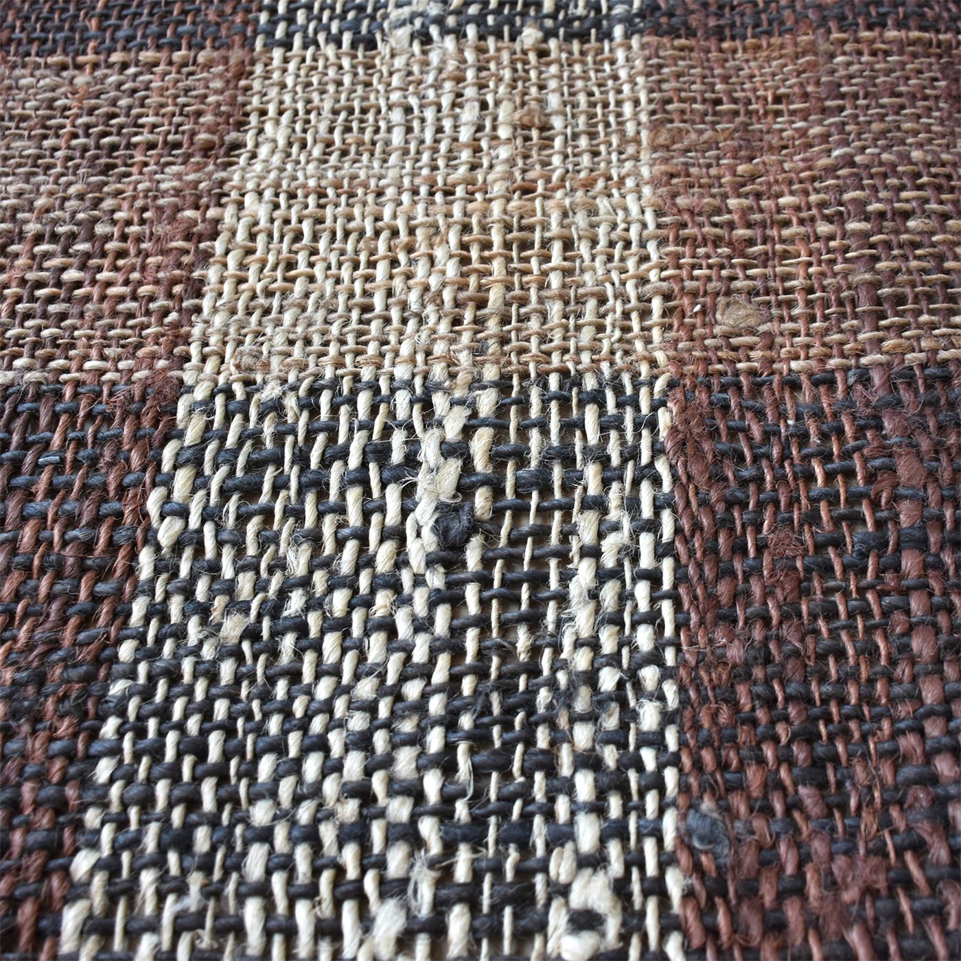 Area Rug, Bedroom Rug, Living Room Rug, Living Area Rug, Indian Rug, Office Carpet, Office Rug, Shop Rug Online, Hemp, Brown, Natural, Punja, Flat Weave , Checkers