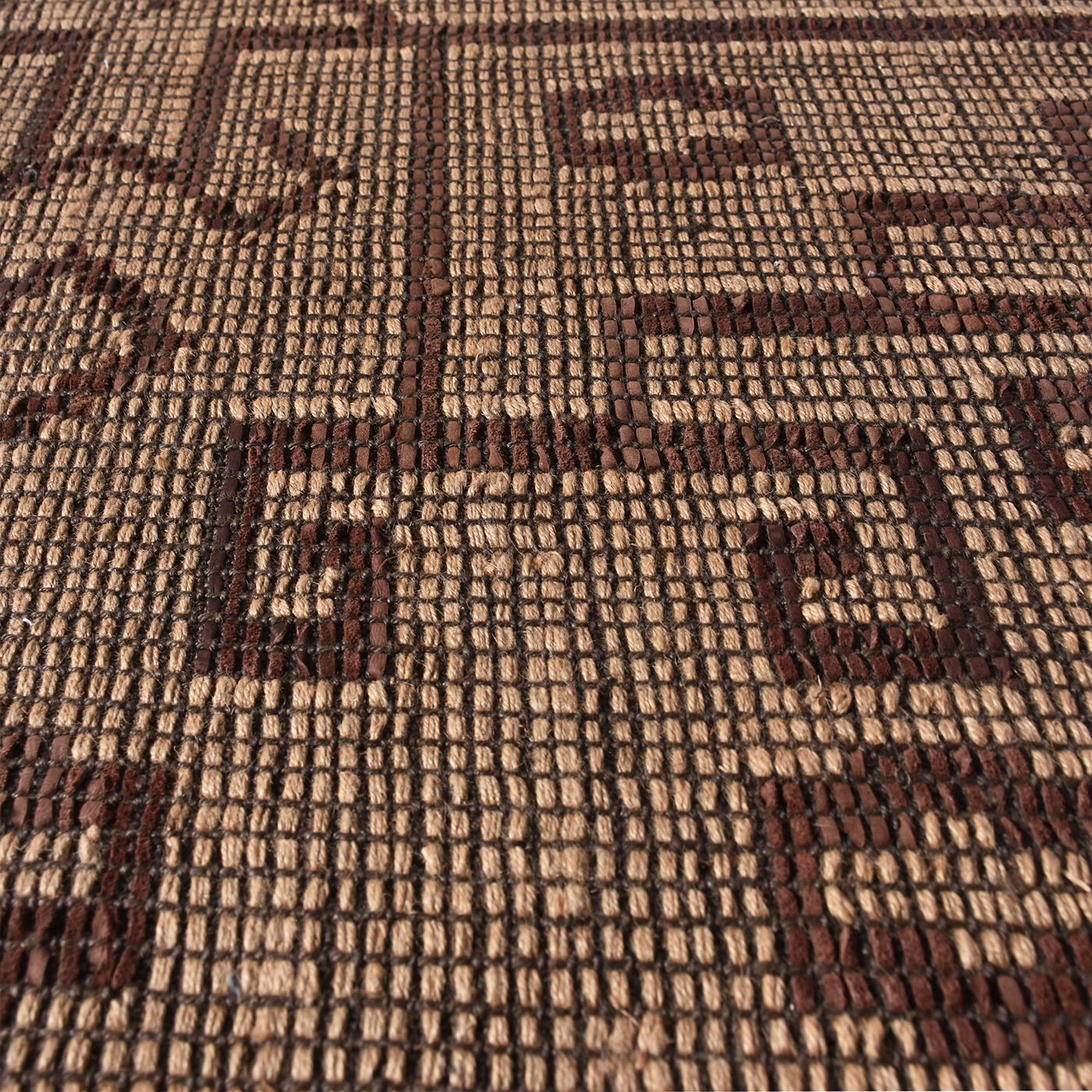 Area Rug, Bedroom Rug, Living Room Rug, Living Area Rug, Indian Rug, Office Carpet, Office Rug, Shop Rug Online, Hemp, Leather, Natural, Brown, Punja, Flat Weave, Modern