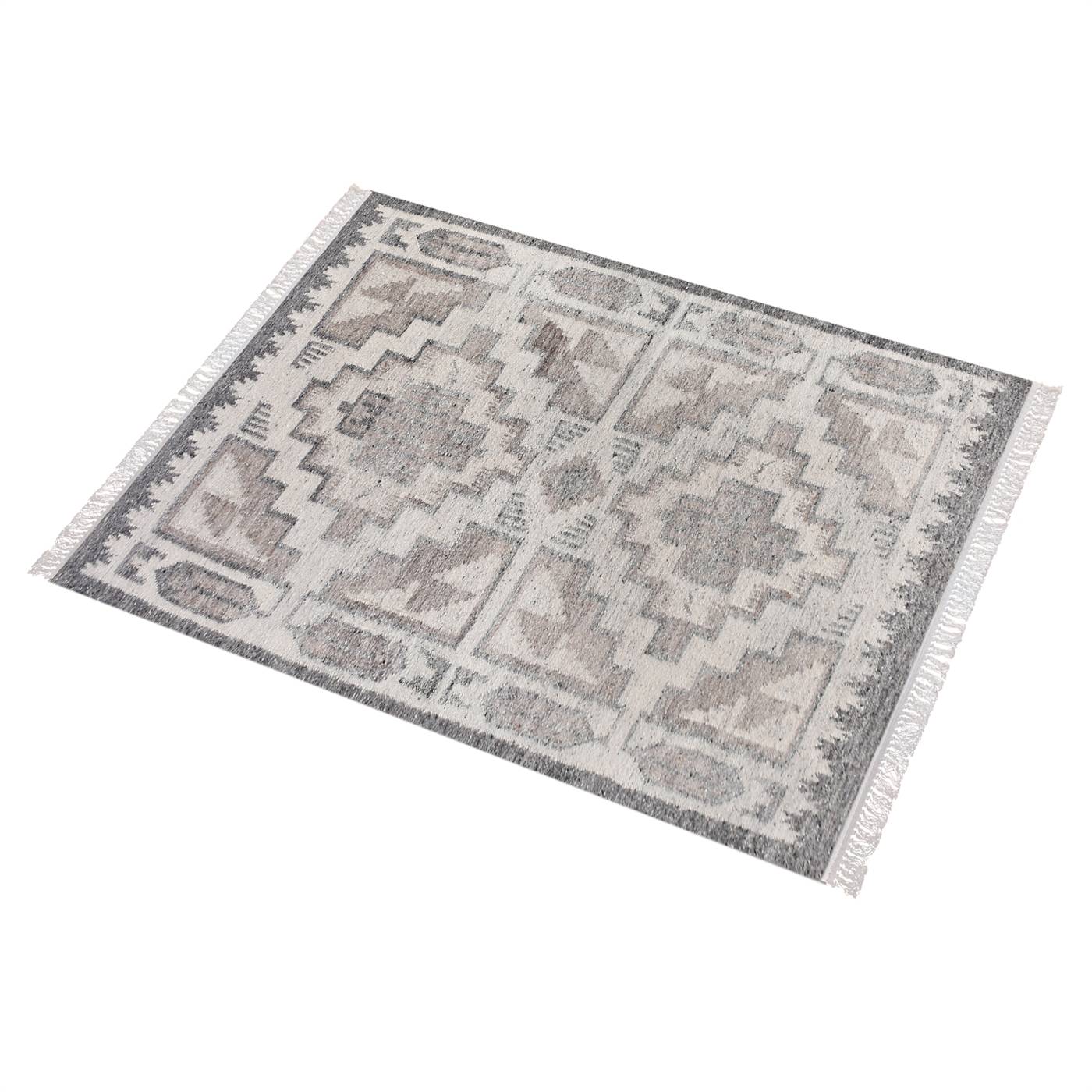 Area Rug, Bedroom Rug, Living Room Rug, Living Area Rug, Indian Rug, Office Carpet, Office Rug, Shop Rug Online, Natural White, Grey , Wool, Punja Kelim , Punja, Flat Weave, Intricate