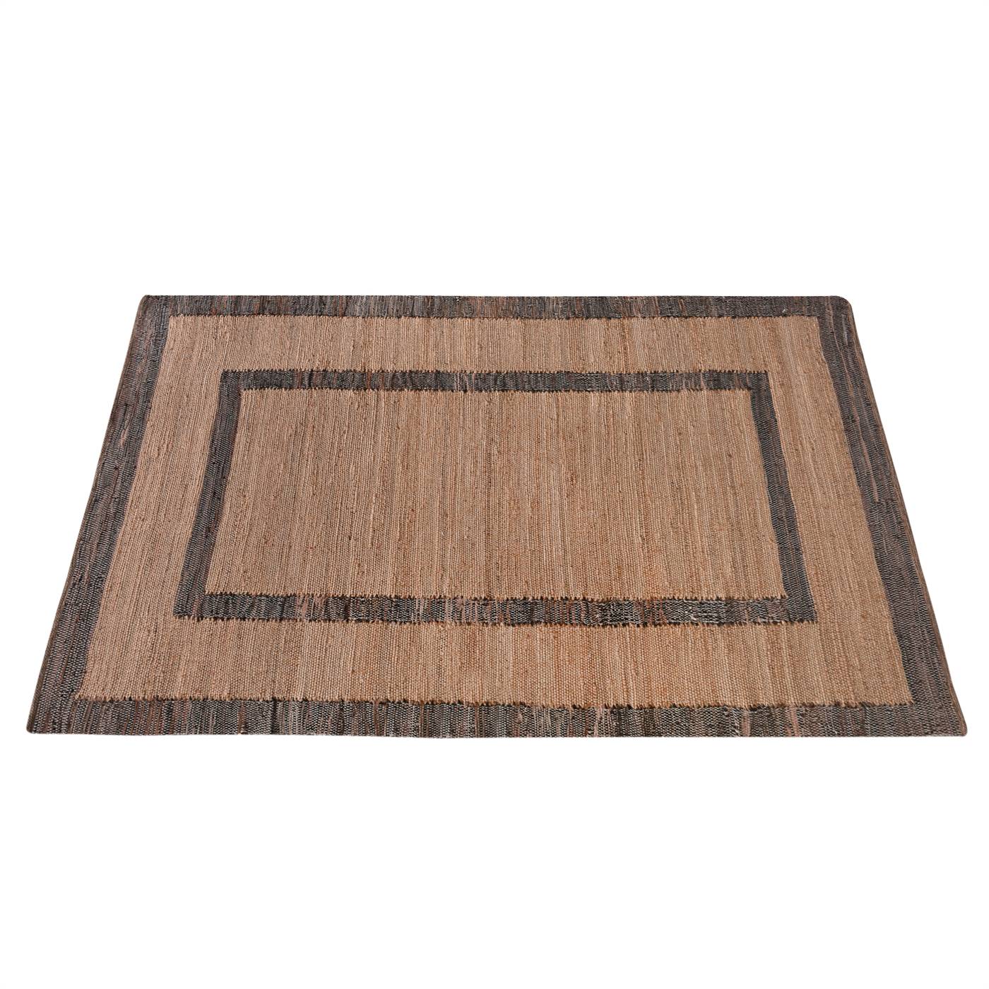 Area Rug, Bedroom Rug, Living Room Rug, Living Area Rug, Indian Rug, Office Carpet, Office Rug, Shop Rug Online, Natural, Brown , Leather, Jute , Hand Woven , Pitloom, Flat Weave, Intricate 