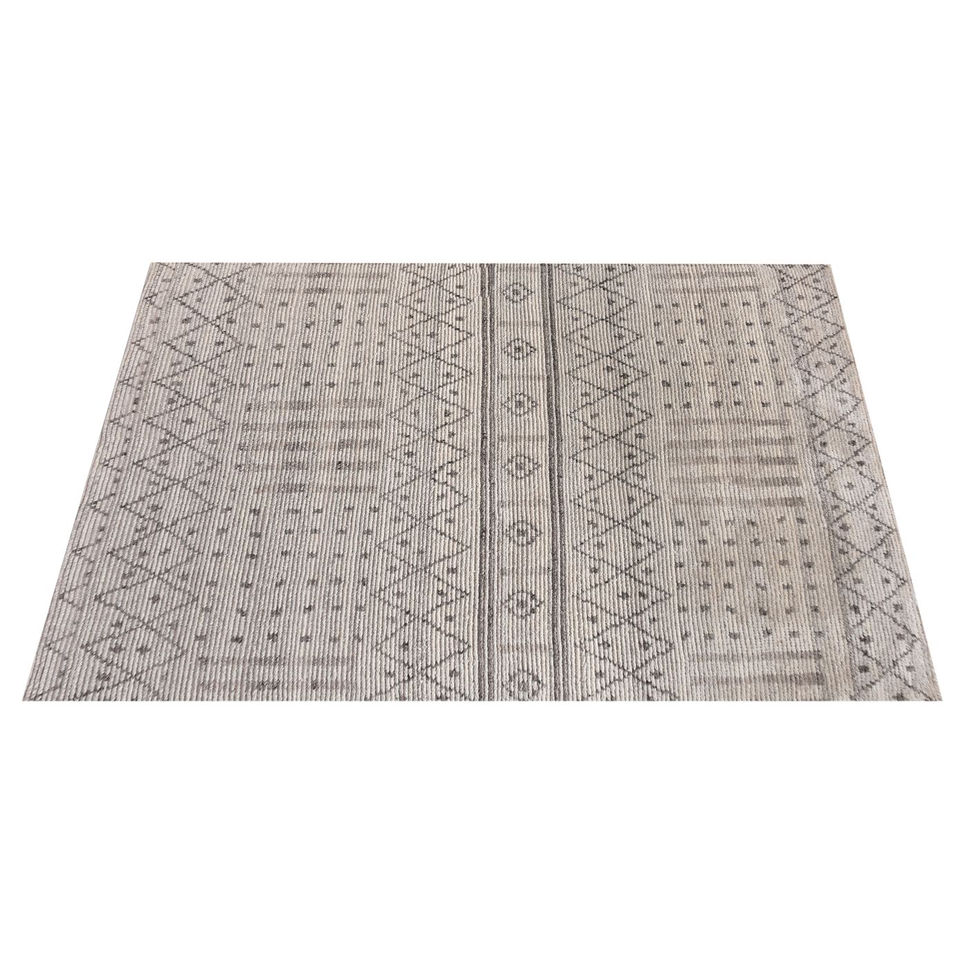 Area Rug, Bedroom Rug, Living Room Rug, Living Area Rug, Indian Rug, Office Carpet, Office Rug, Shop Rug Online, Wool, Natural White, Grey, Hand knotted, All Cut , tribal